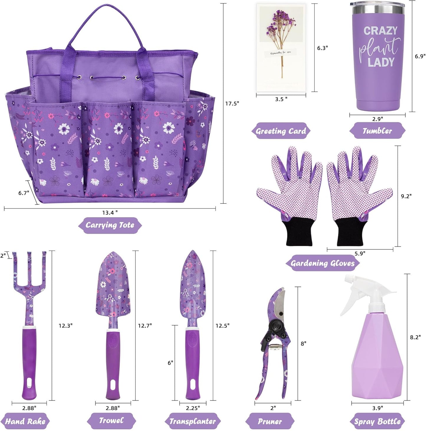 Gardening Gifts for Women, Garden Tool Set, Heavy Duty Gardening Hand 