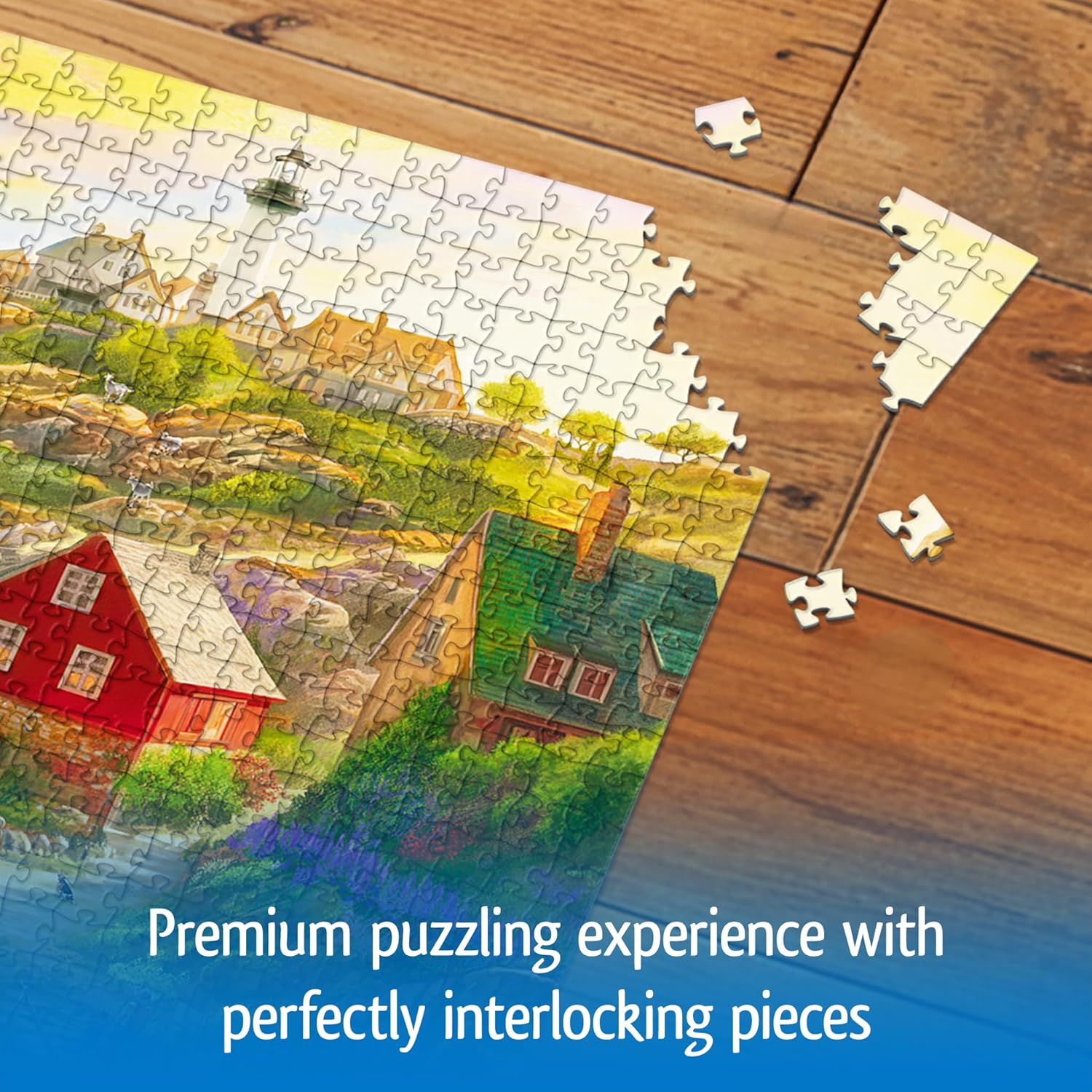 Wonder Forge Goat Hill Lighthouse 1000 Piece Jigsaw Puzzle for Adults 