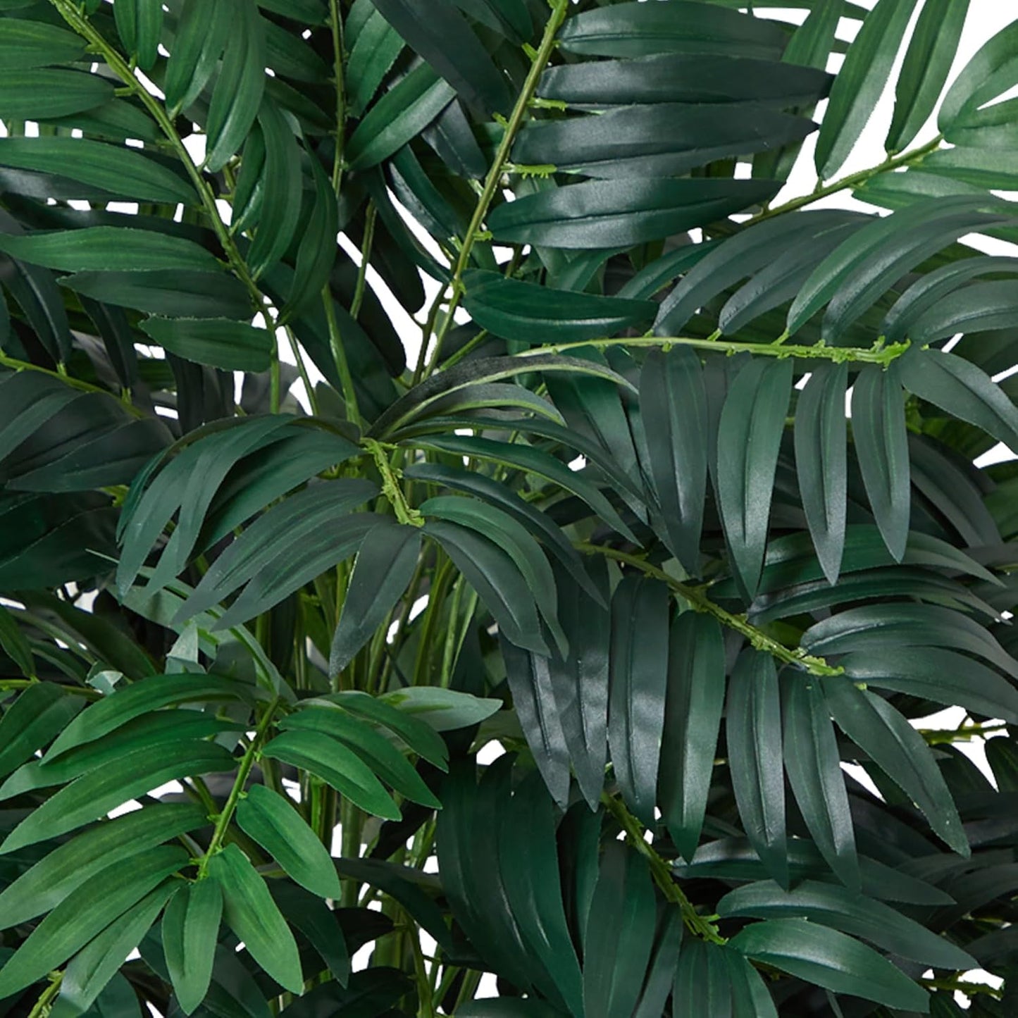 Nearly Natural Bamboo Palm with Wicker Basket Silk Plant