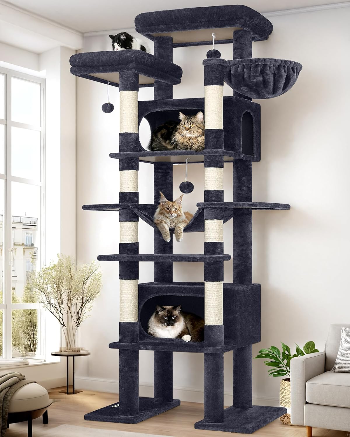 Globlazer XXL Giant Cat Tree, 83 Inch Heavy Duty Tall Cat Tower for In