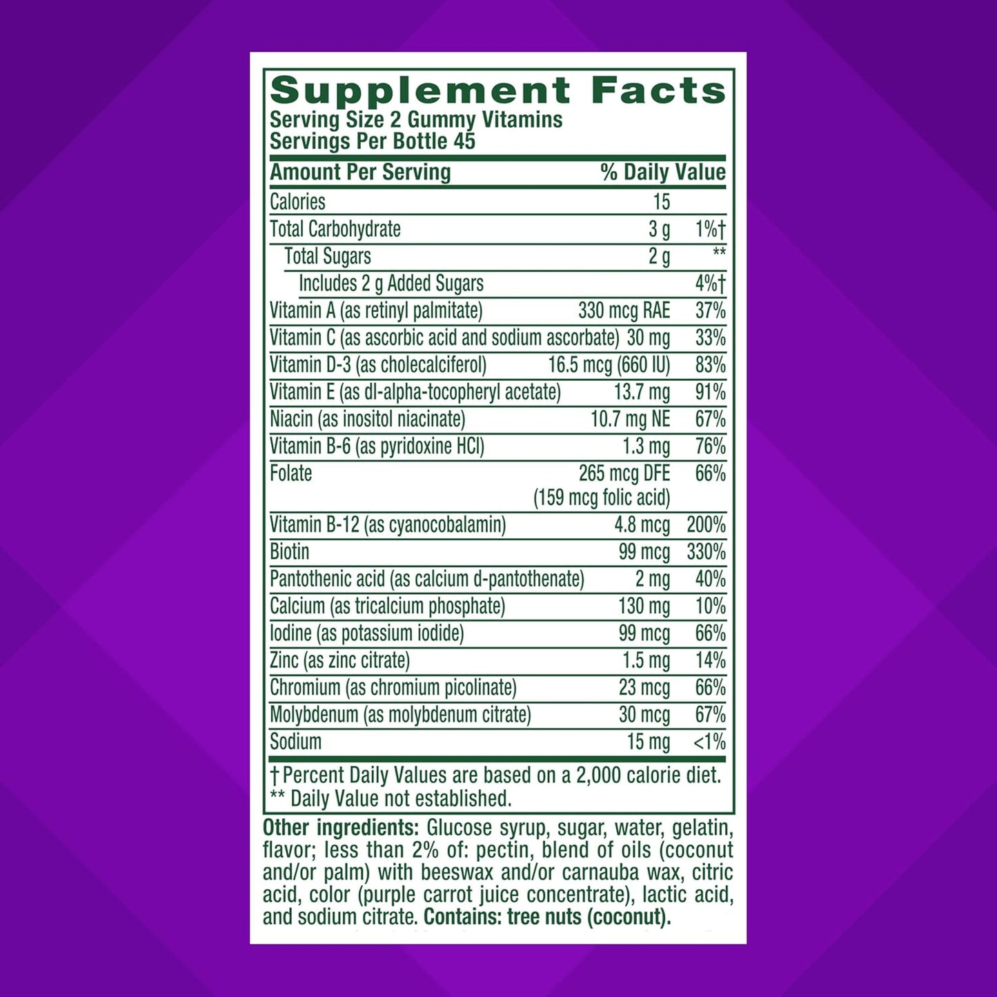 vitafusion GLP-1 Support Multivitamin, Vitamin and Mineral Blend, 15 E