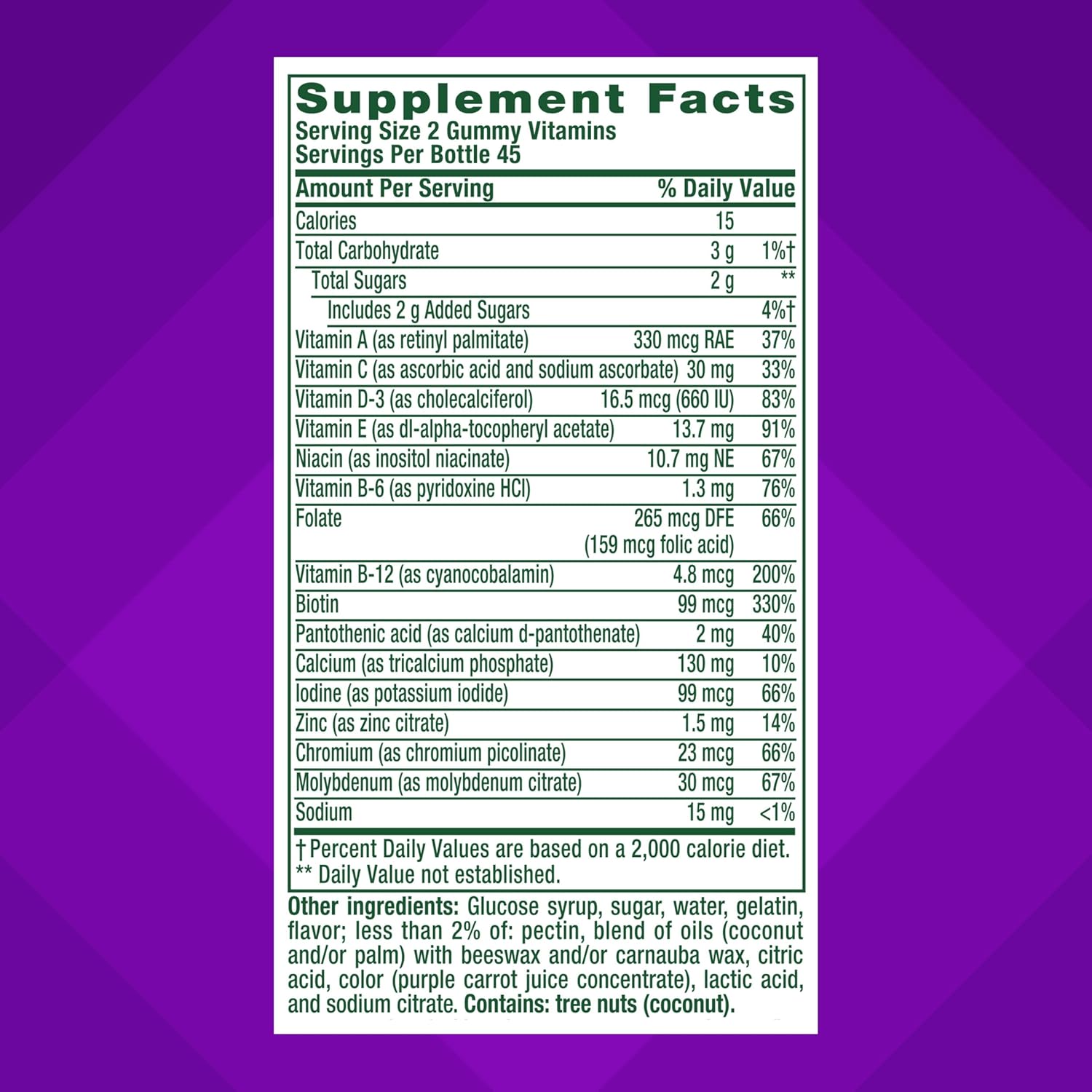 vitafusion GLP-1 Support Multivitamin, Vitamin and Mineral Blend, 15 E
