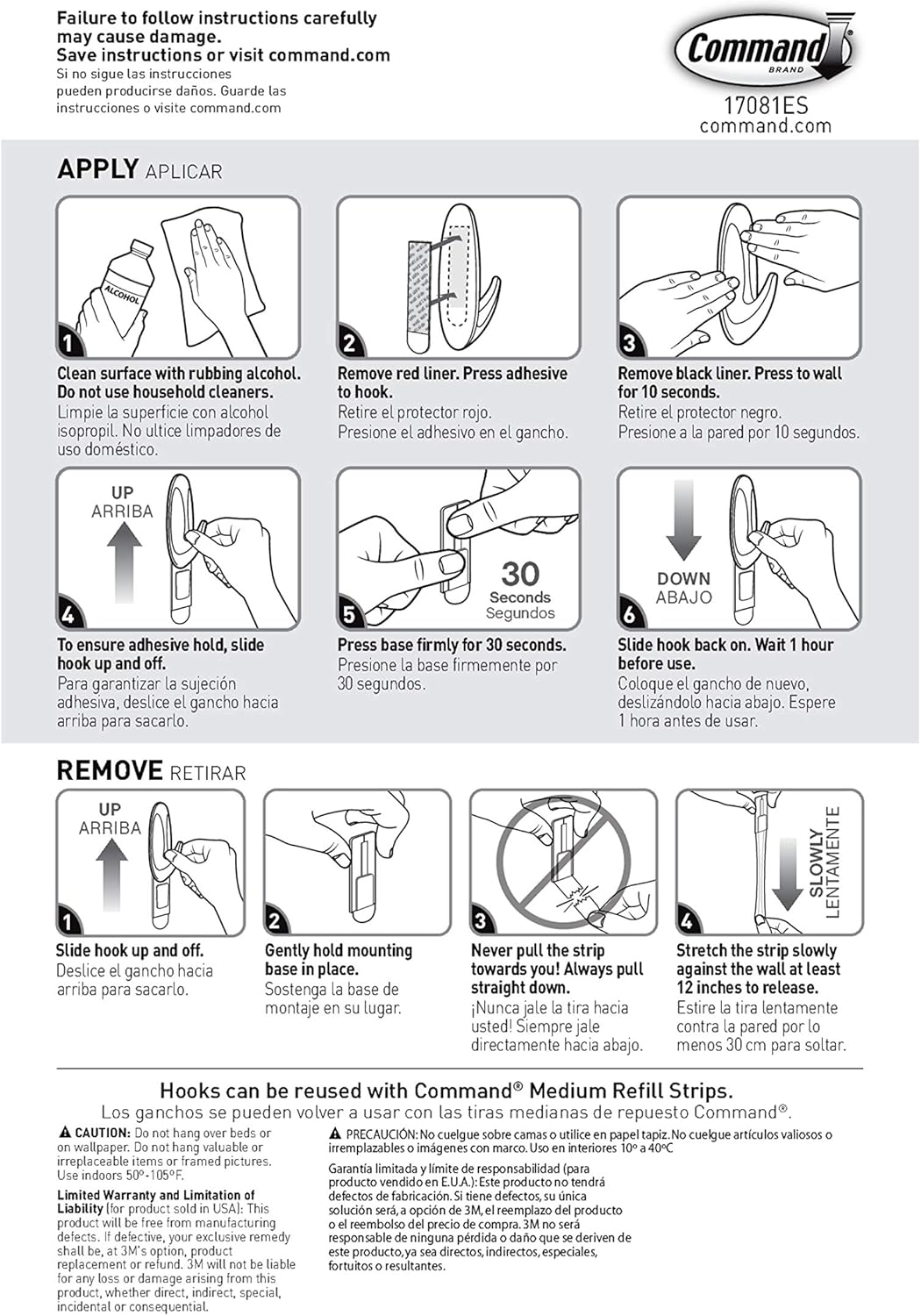Command Medium Designer Hooks, 9 Hooks and 12 Strips, Damage-Free Hanging Wall Hook with Adhesive Strips, No Tools Great for Hanging, Organization and Storage, Holds up to 3 lb