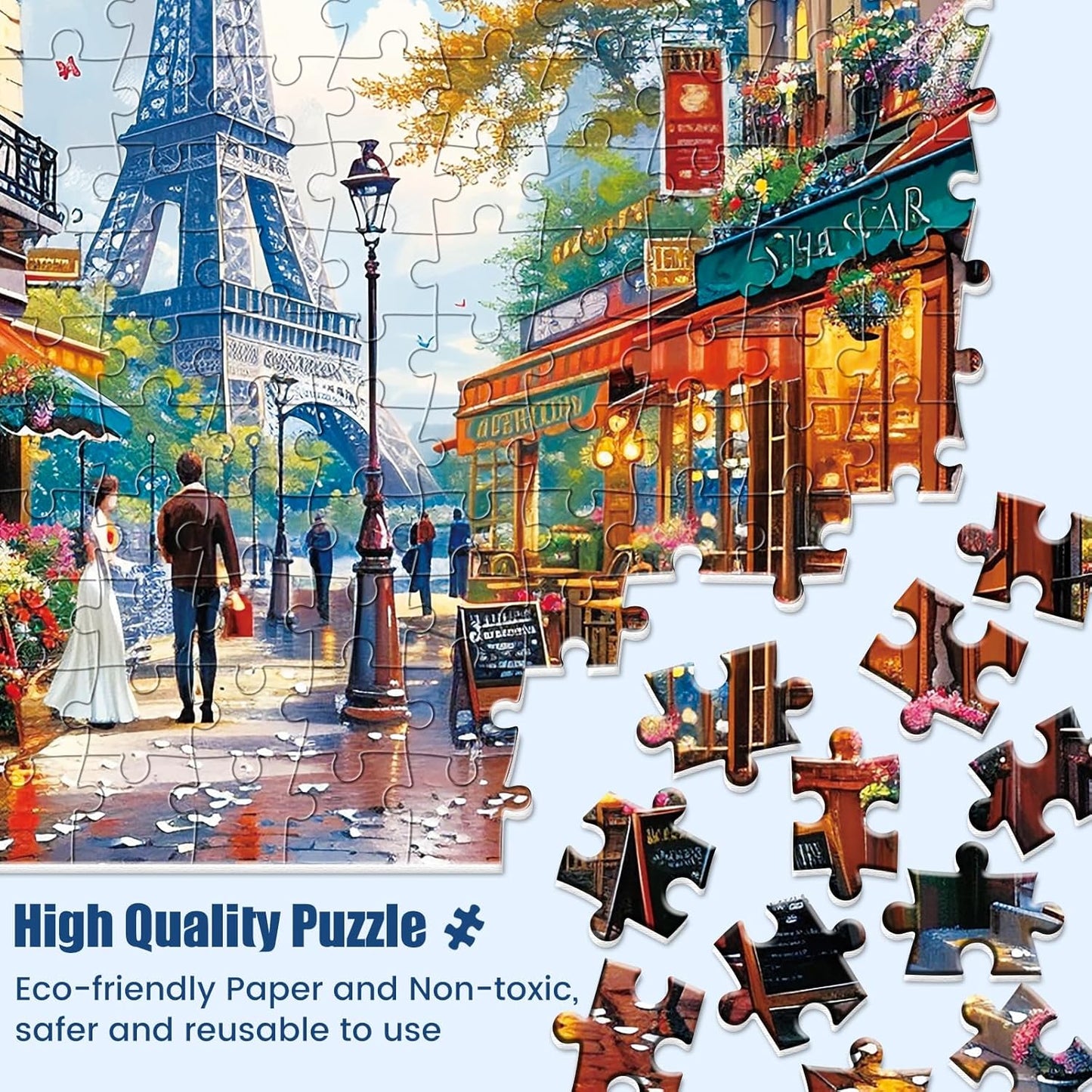 1000 Pieces Puzzle for Adults - Charming Paris Puzzle for Adults Child