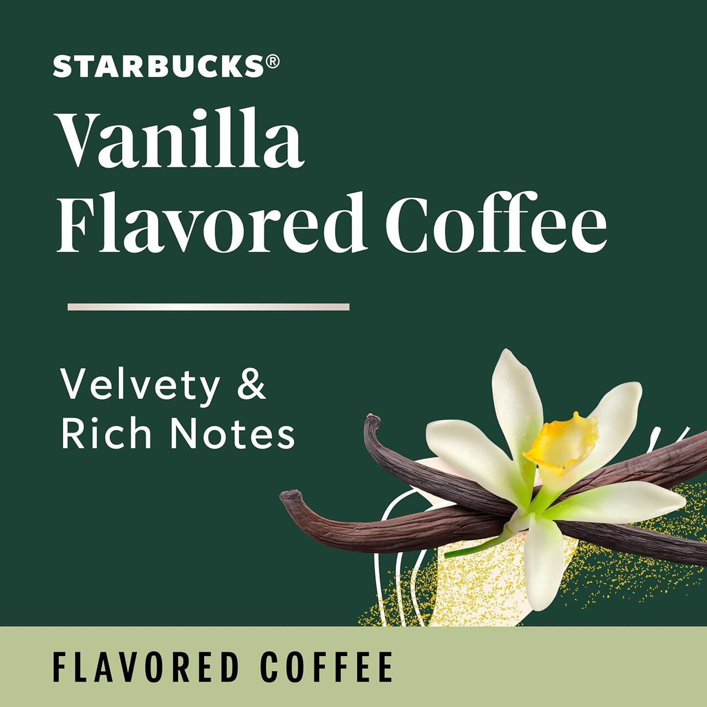 Starbucks K-Cup Coffee Pods, Flavored Hot or Iced Coffee, Vanilla, 60 Keurig Pods