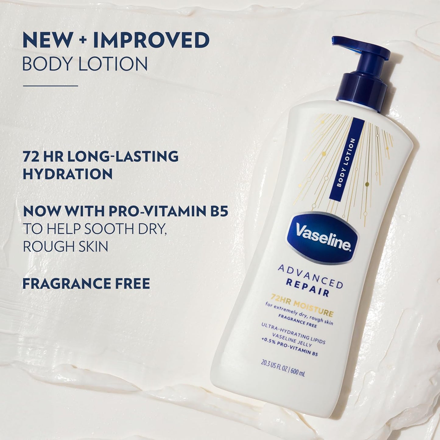 Vaseline Intensive Care Unscented Advanced Repair Body Lotion - Ultra-