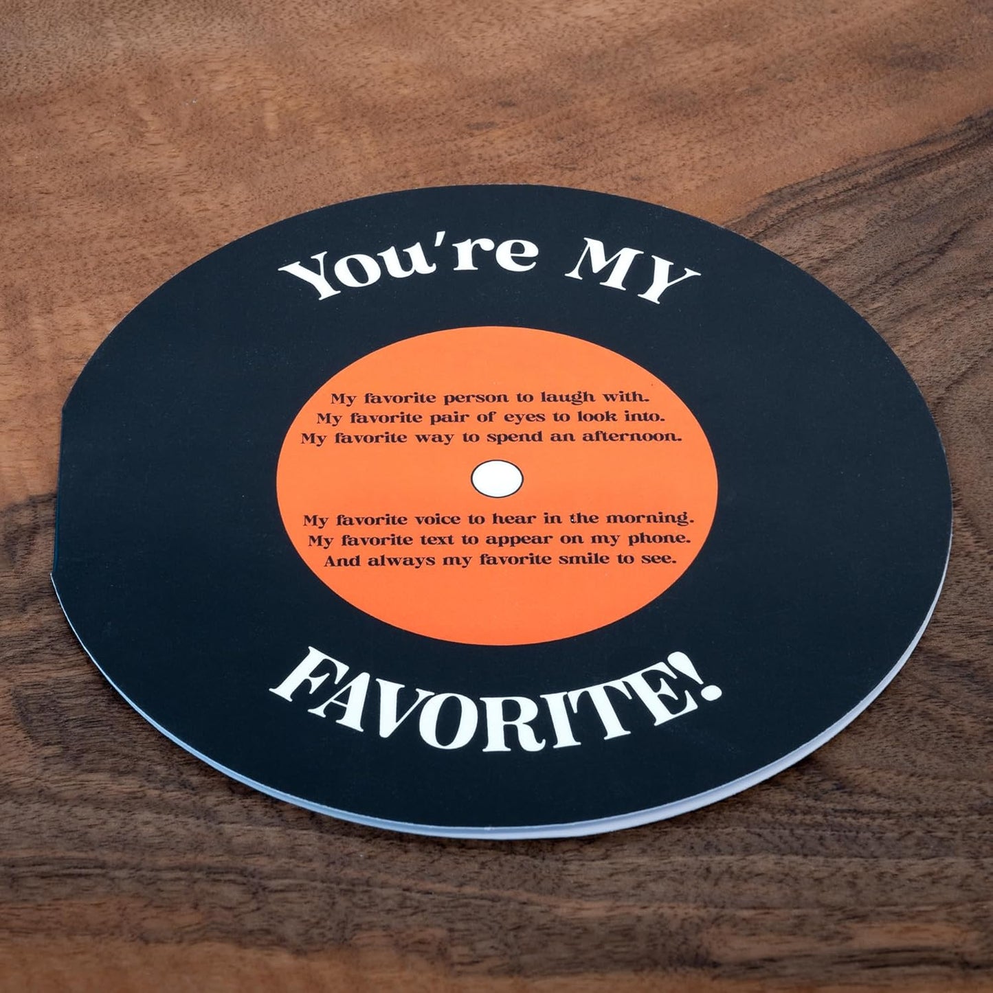 Anniversary card for Him or Her | Gift for Husband or Wife, Boyfriend or Girlfriend | Valentine's Day Card for men and women | For the Record Love Card