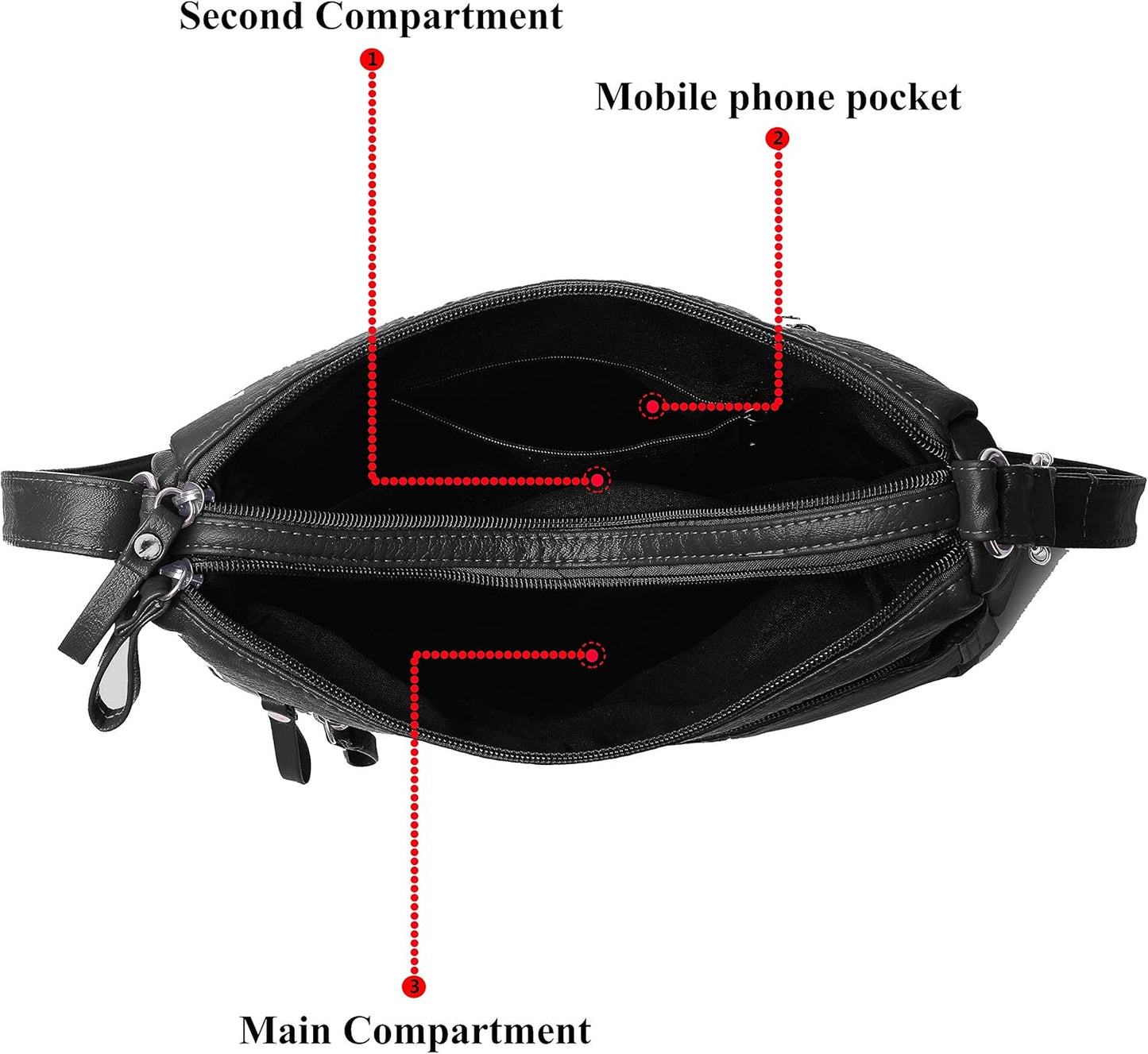VOLGANIK ROCK Purses for Women Soft PU Leather Shoulder Bag Ladies Cro