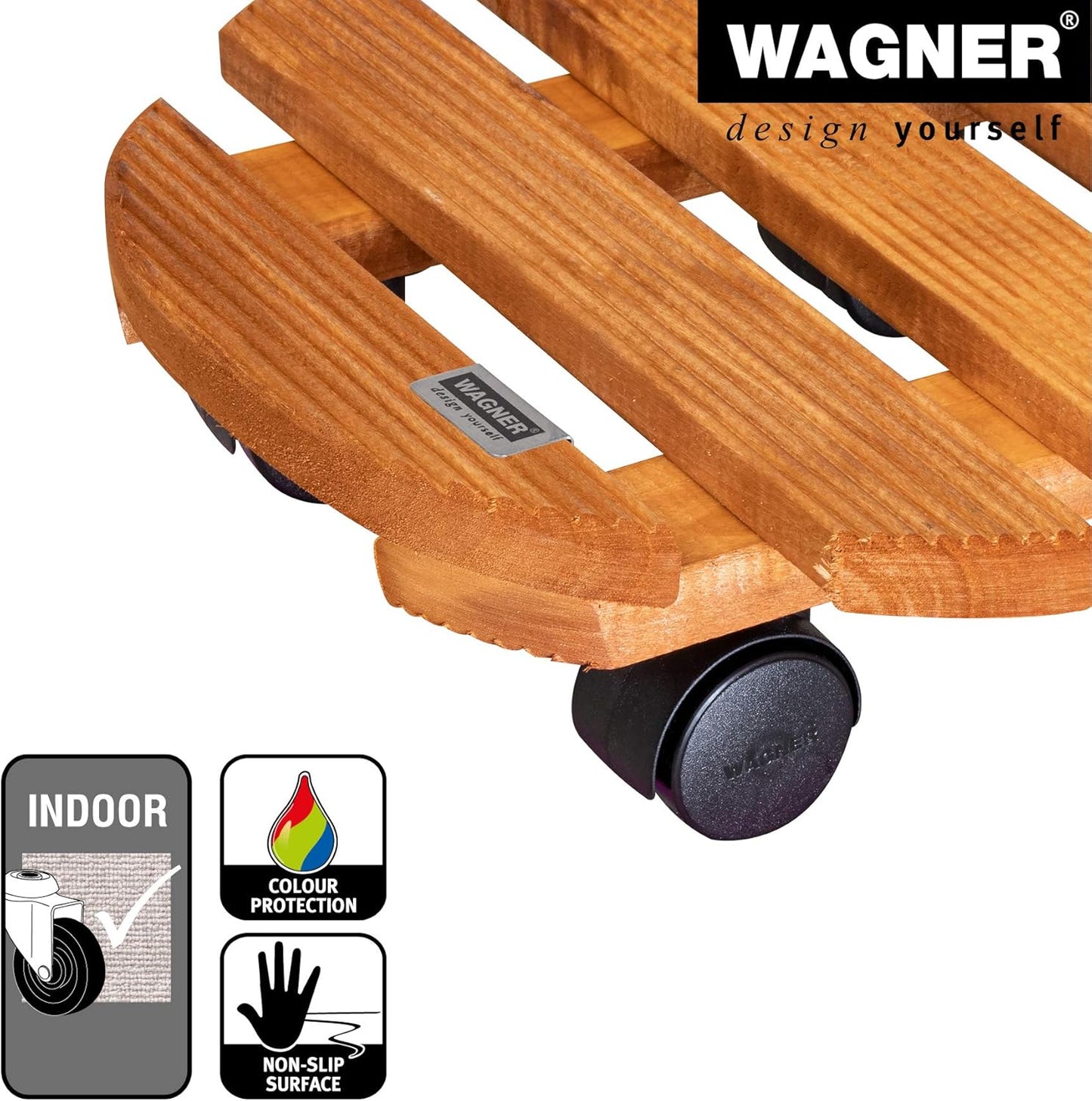 Wagner System 20018201 Multi-Roller Country Gardening Wagon, Chestnut
