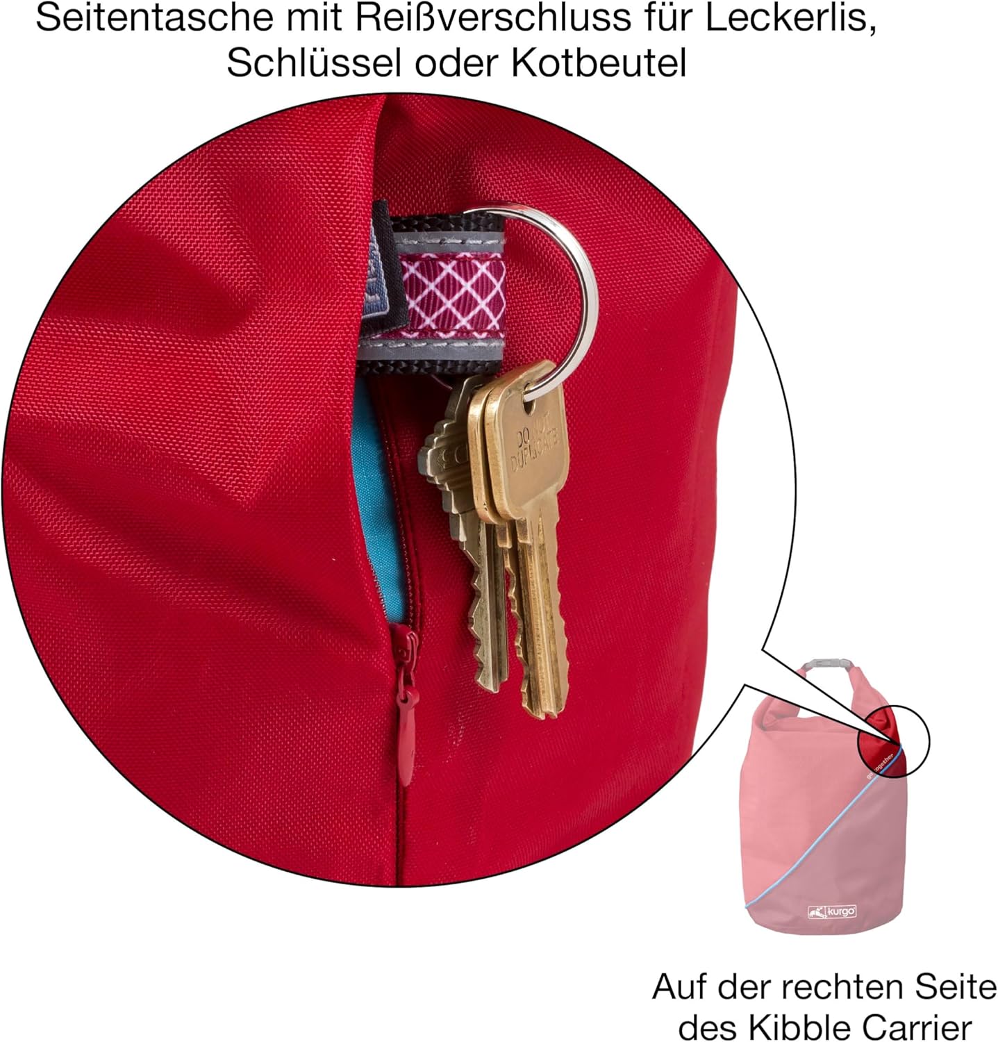 Kurgo Kibble Carrier - Portable Kibble Carrier - Compact Travel Storag