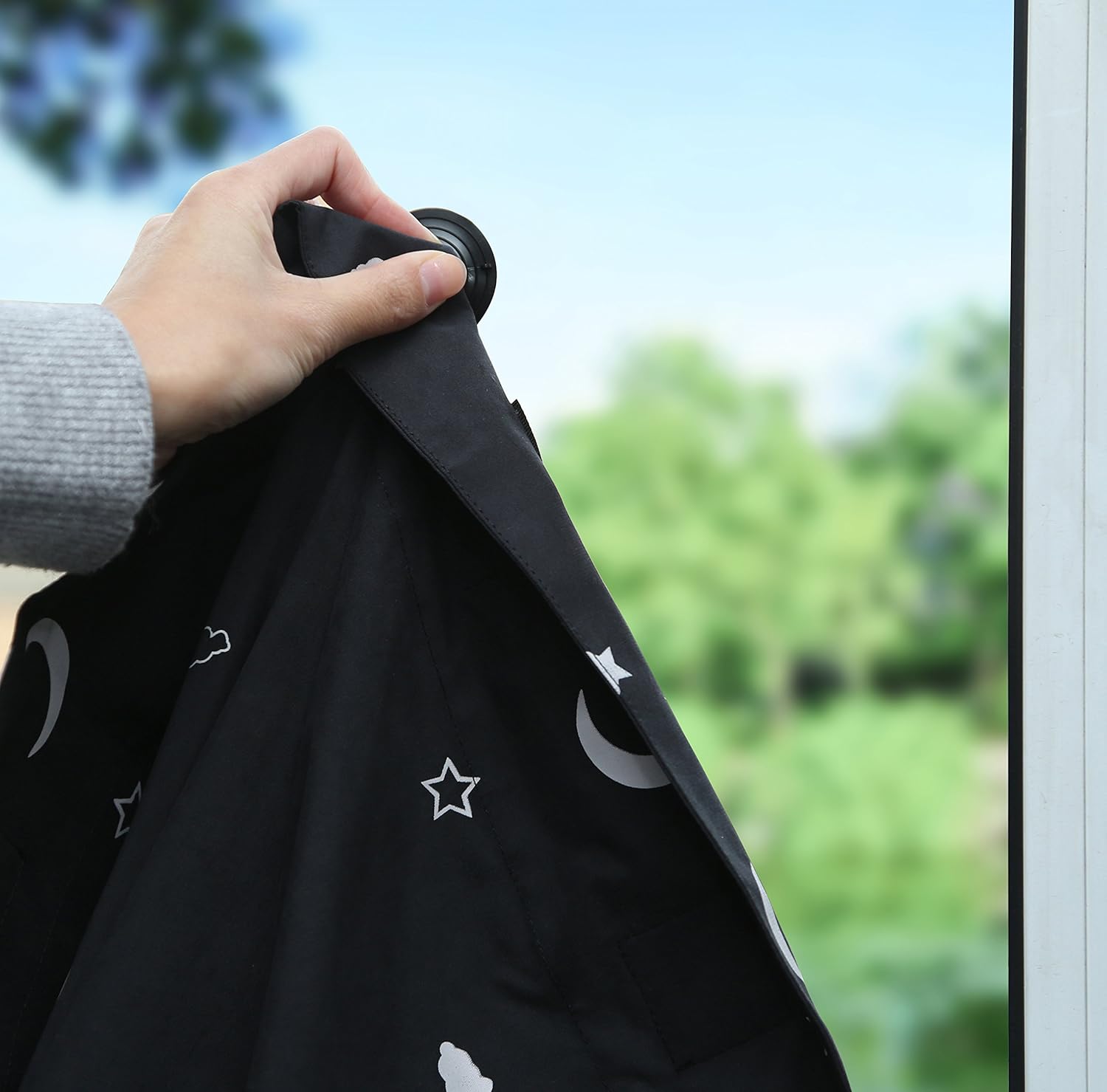 Amazon Basics Portable Blackout Curtain Shade with Suction Cups, 50" W