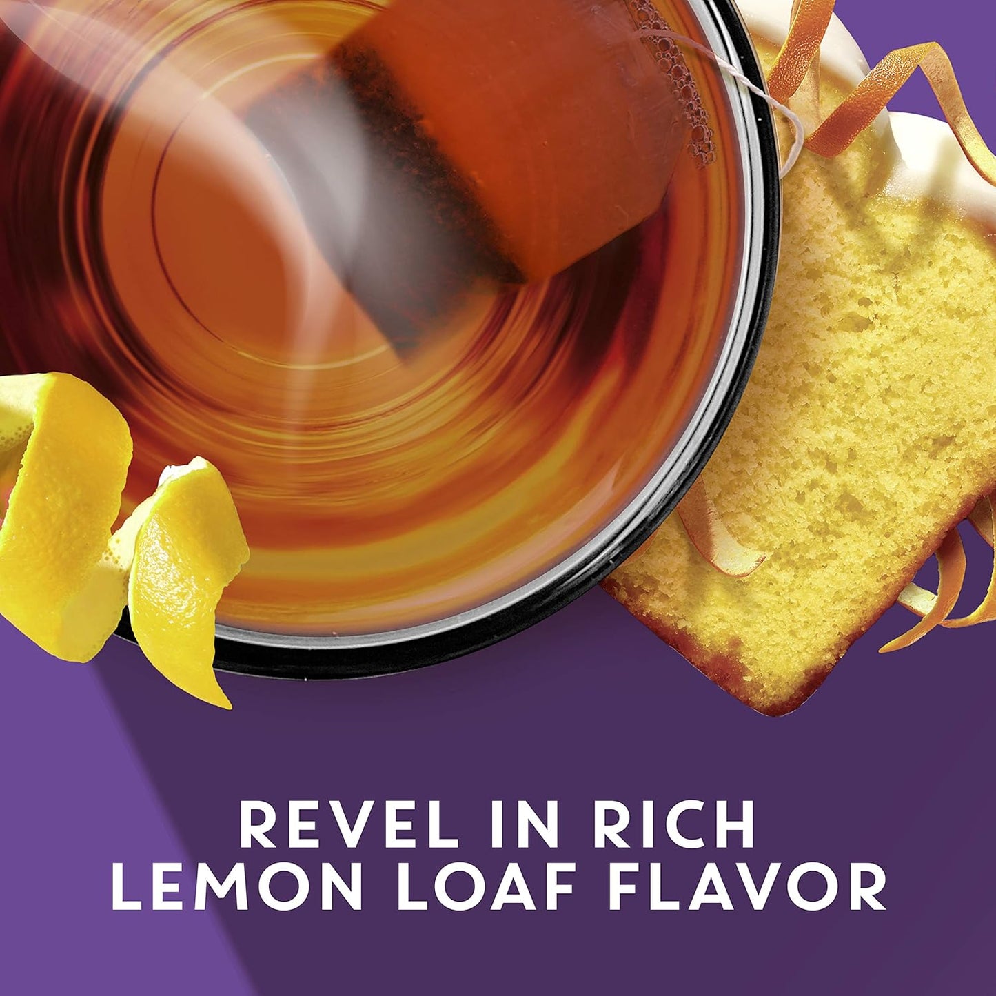 TAZO Glazed Lemon Loaf Dessert Delights Herbal Tea Bags, Caffeine Free, 15 Total Tea Bags