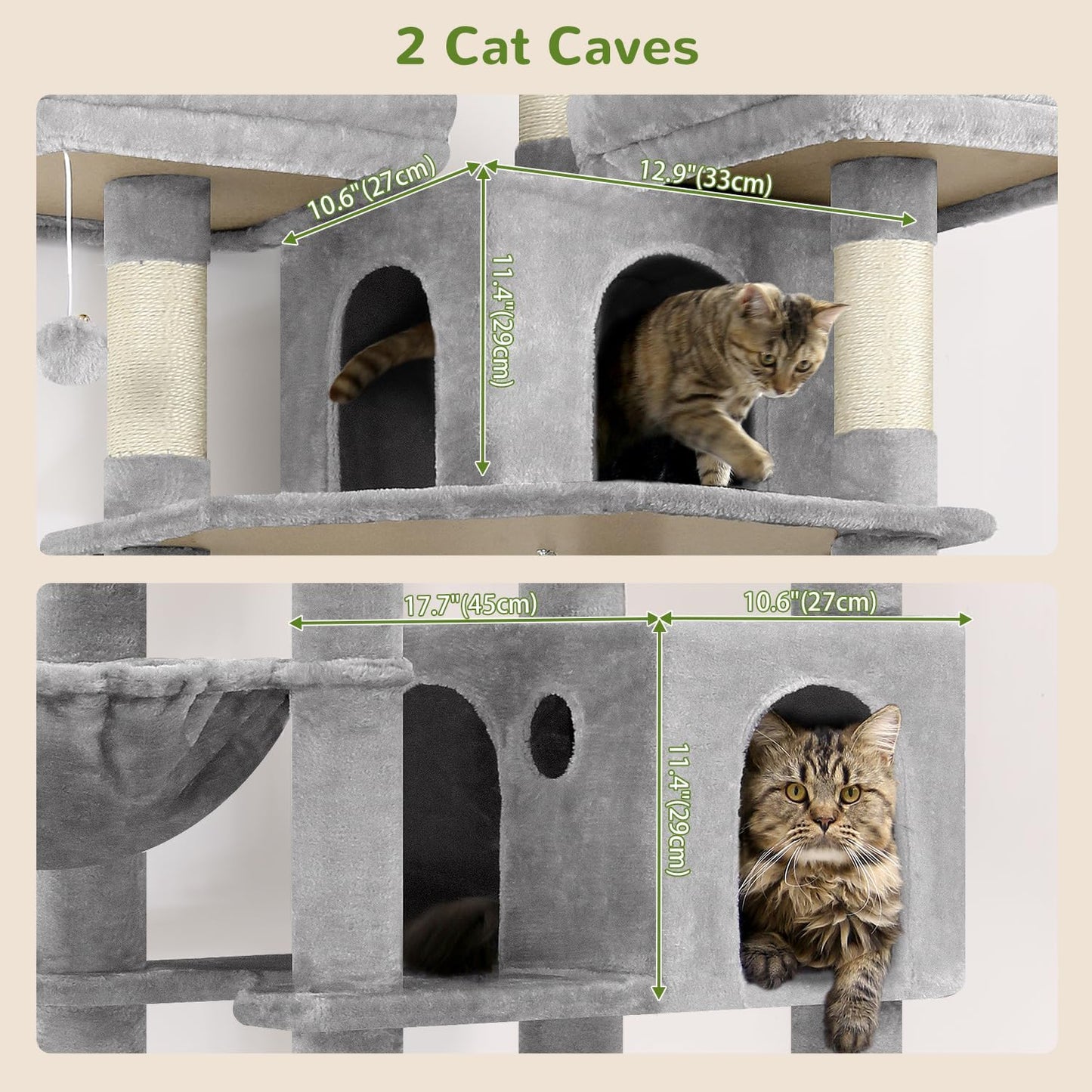 Globlazer Cat Trees and Towers for Multiple Adult Cats, 82-inch XXL Ta