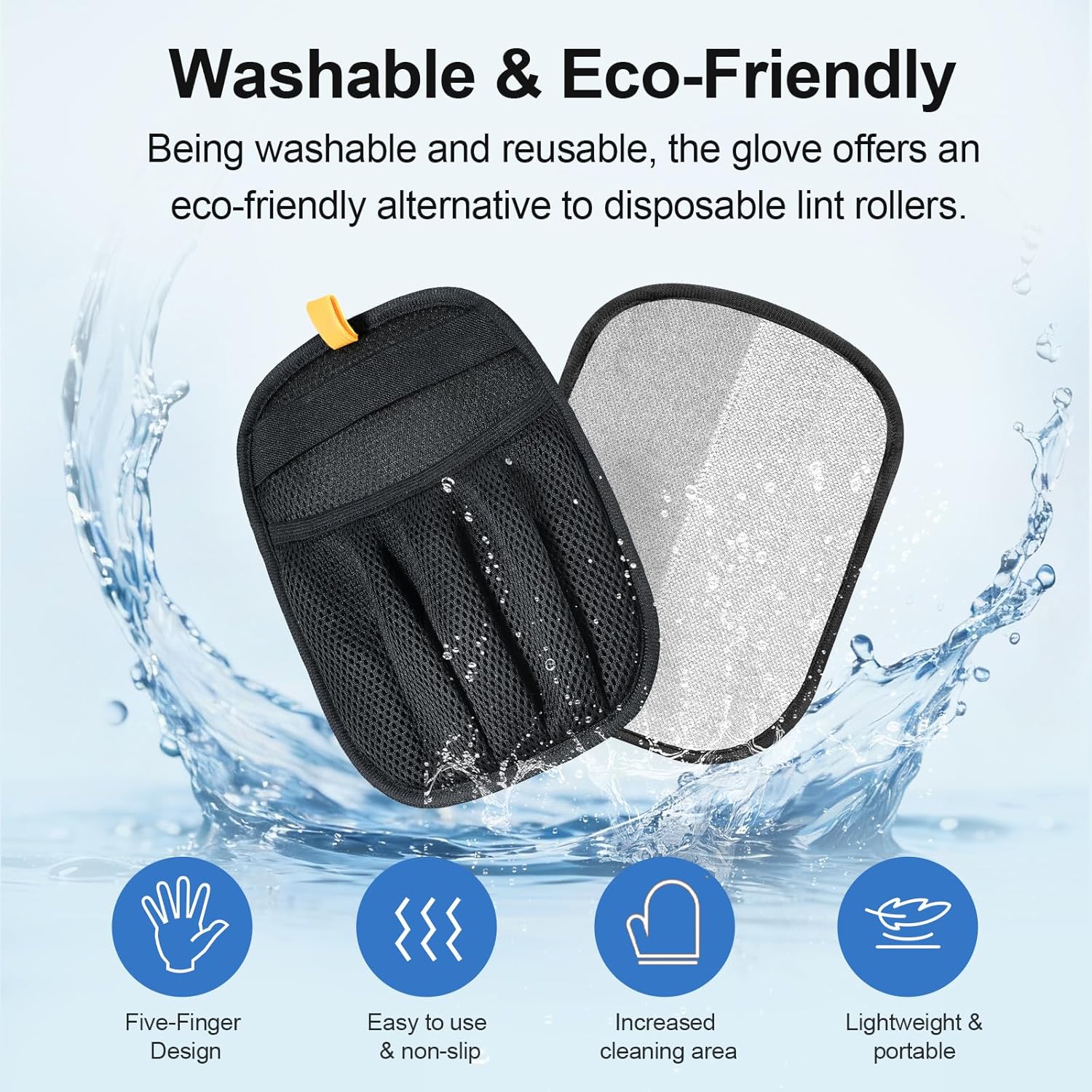 Pet Hair Removal Glove for Cats & Dogs, Upgraded Five-Finger Electrost