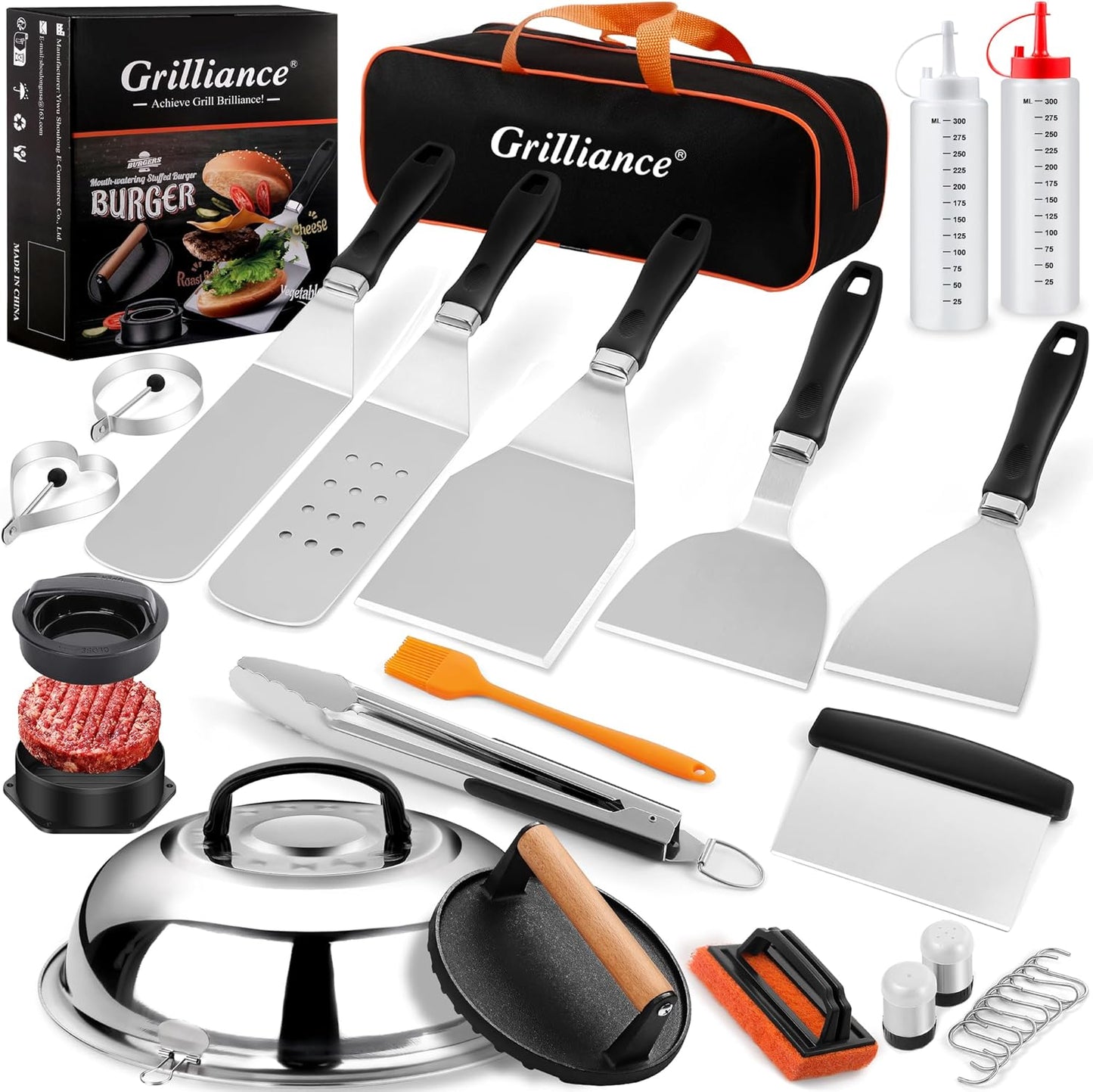 27pcs Griddle Accessories Kit for Blackstone, Professional Hibachi Fla