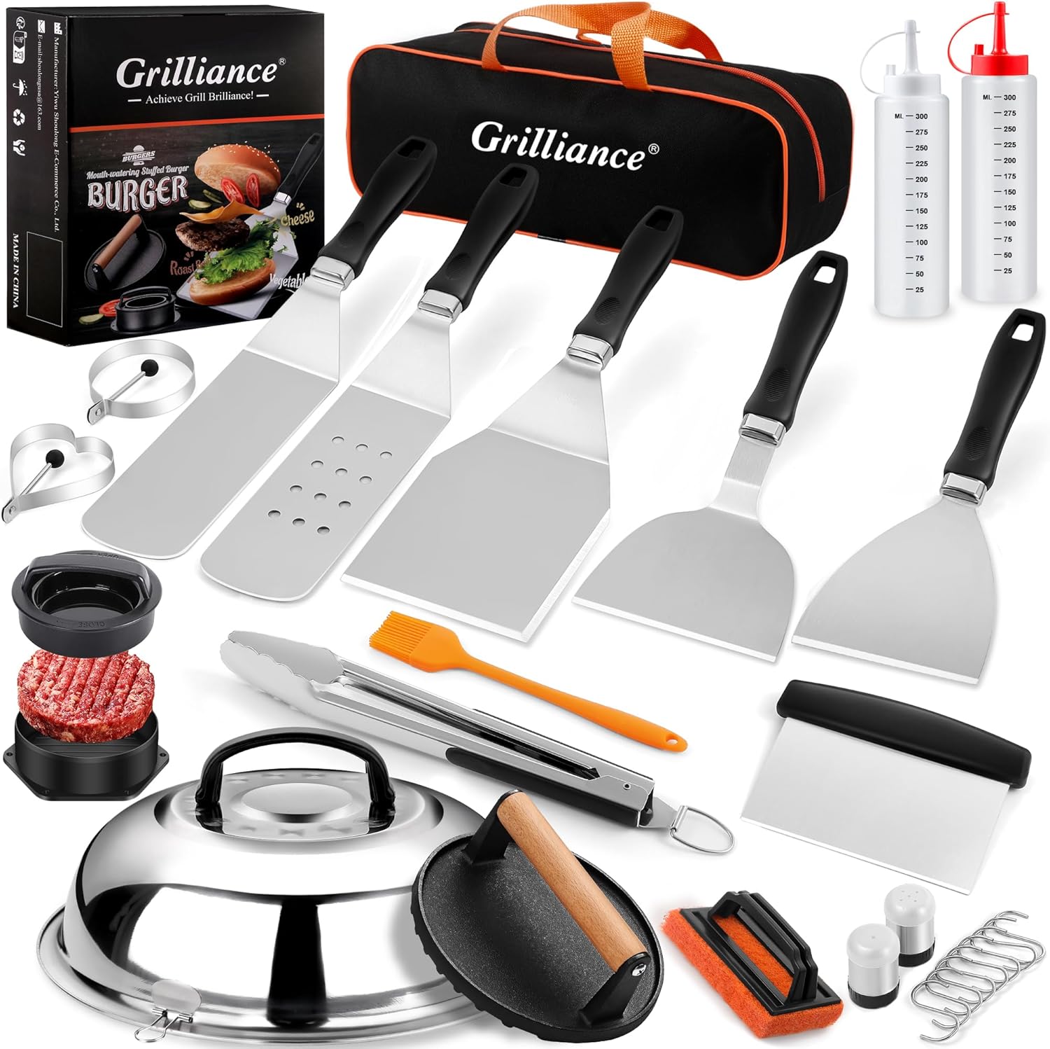 27pcs Griddle Accessories Kit for Blackstone, Professional Hibachi Fla
