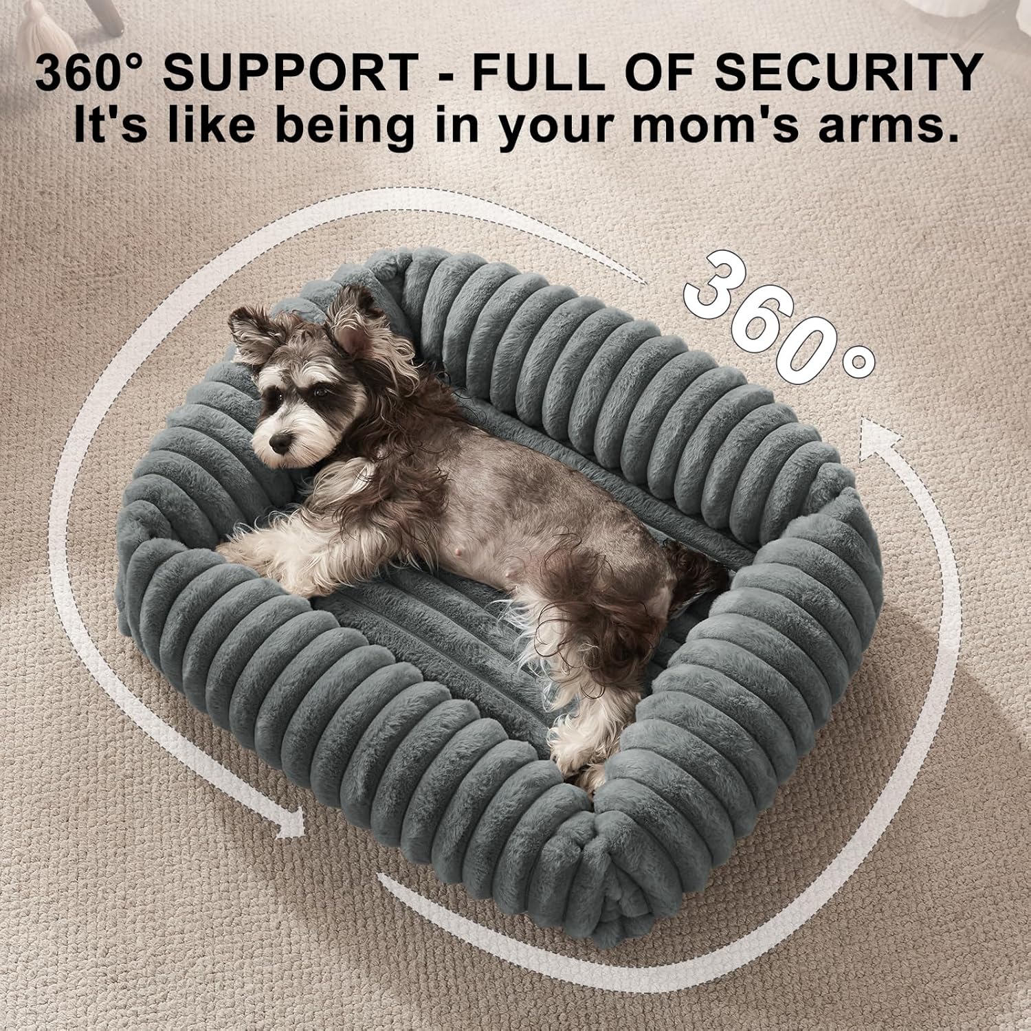 FURTIME Dog Bed for Small Dogs, Washable Orthopedic Dog Bed with Remov
