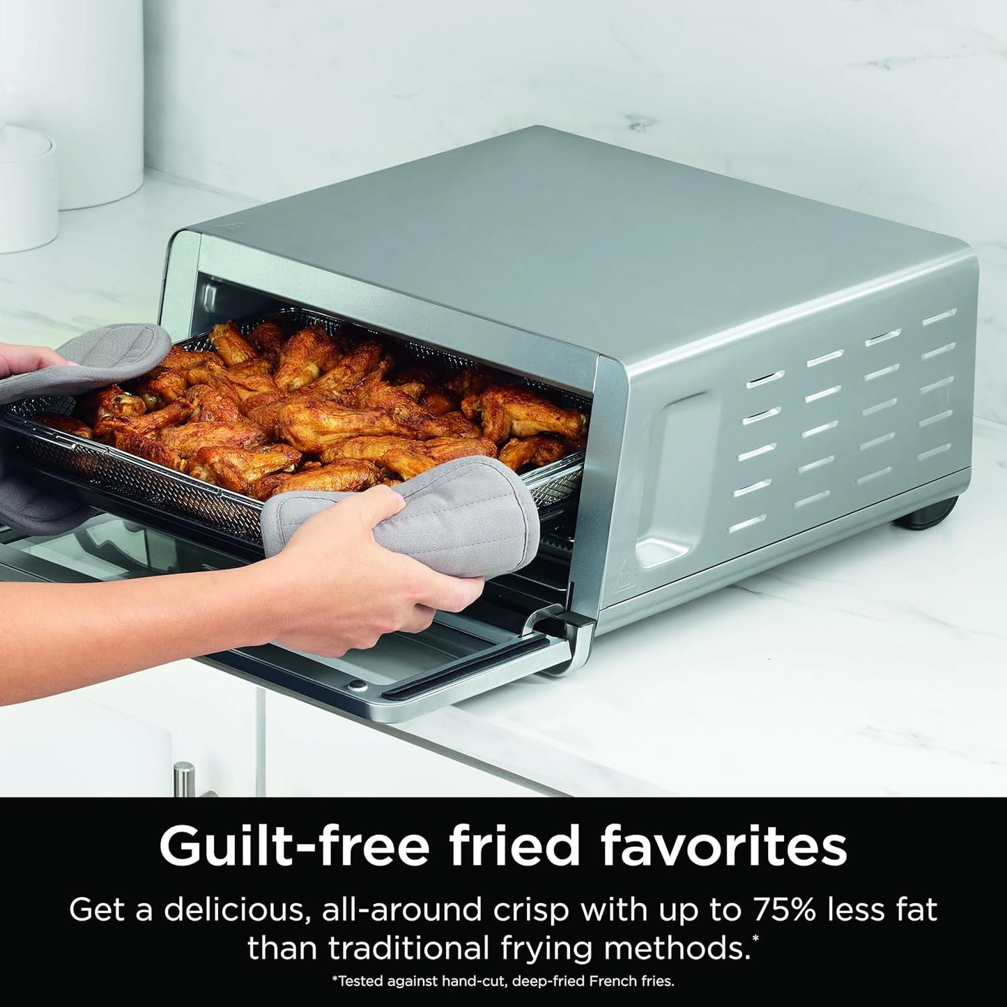 Ninja Air Fryer Toaster Oven Combo | 8-in-1 Functionality | Flip Up & 