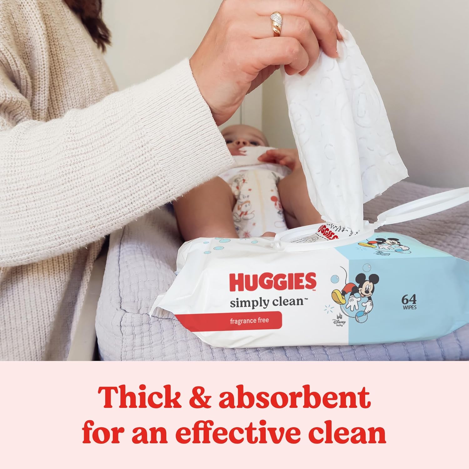 Huggies Simply Clean Unscented Baby Diaper Wipes, 11 Flip-Top Packs (7