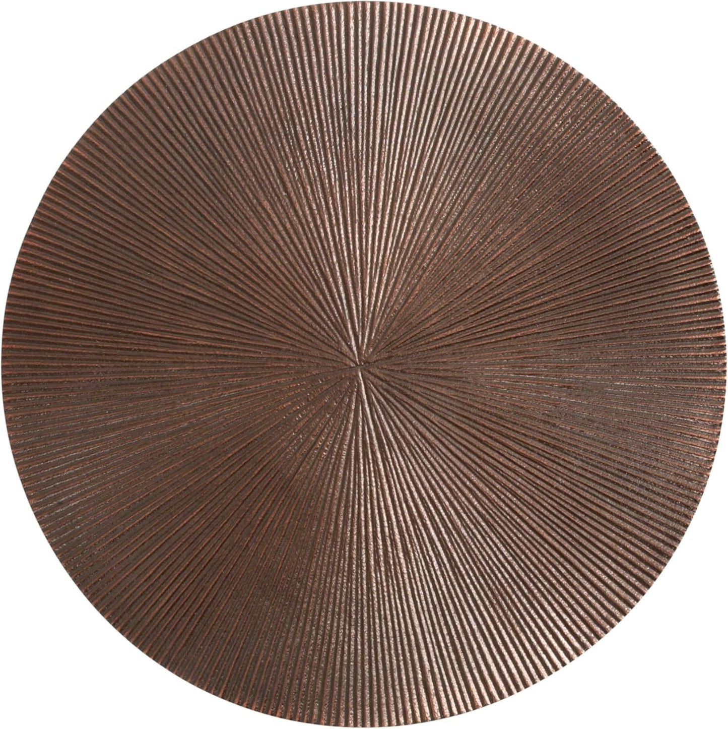 Kate and Laurel Engles Traditional Adjustable-Height Pedestal Drink Table; 10 x 10 x 30; Bronze; Vintage Round Indoor Metal Plant Stand with Embossed Sunburst Pattern
