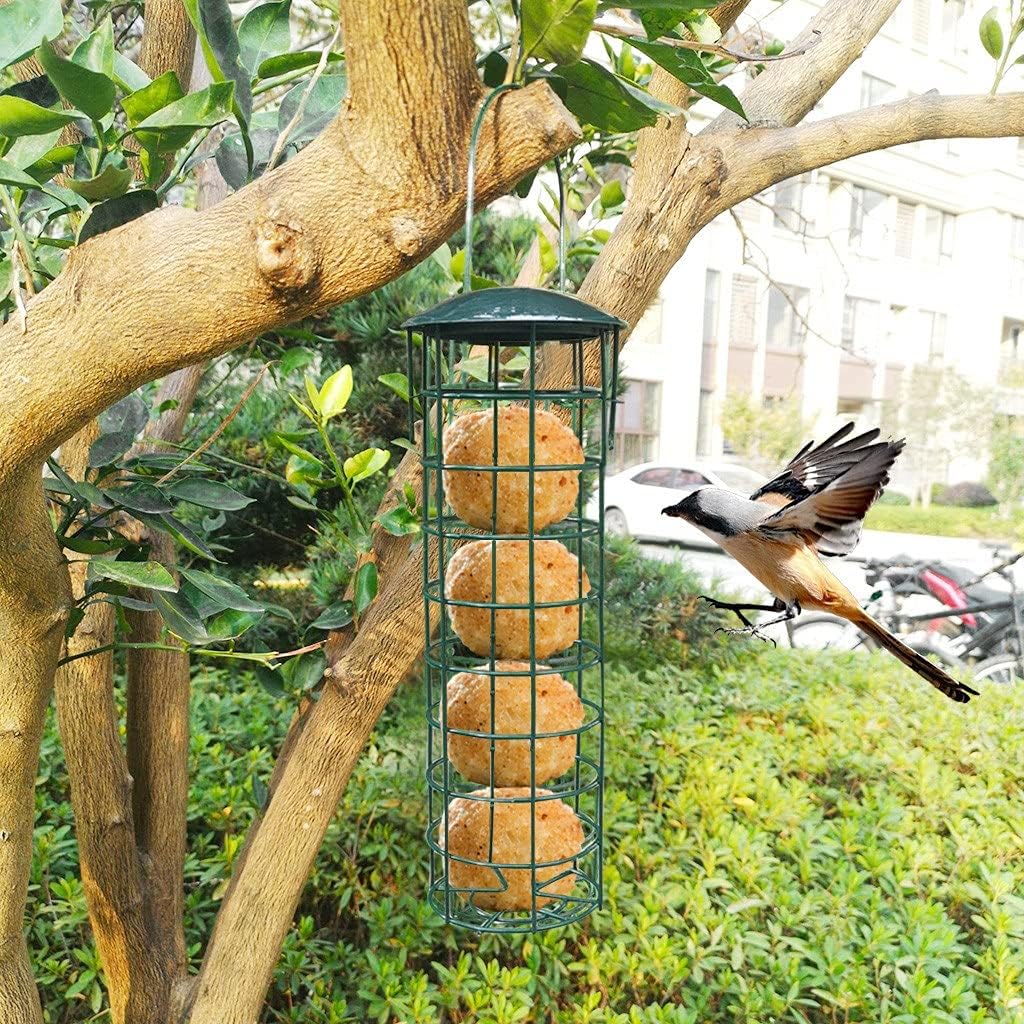 Wild Bird Metal Feeder Hanging Feeders Viewing Window for Garden Yard Decoratio Bird Feeder Park Bird Supplies Pet Products