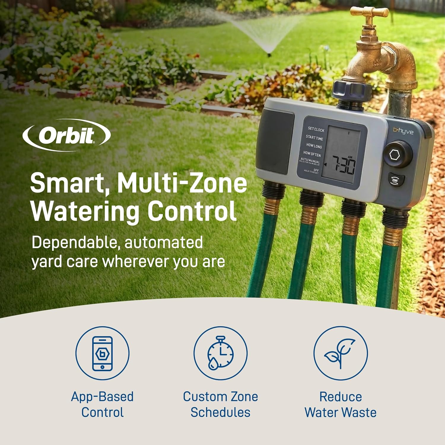 Orbit 24634 B-hyve XD 4-Port Smart Hose Watering Timer