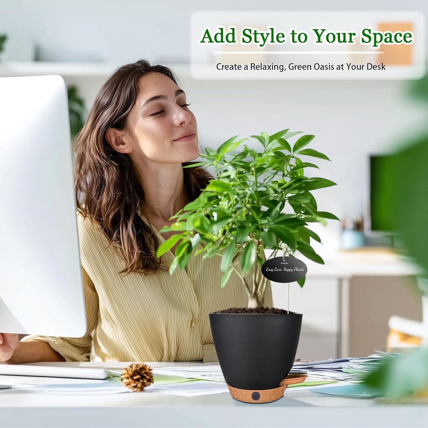 6 Inch Self Watering Pots for Indoor Plants (5-Pack) – Small Plastic P