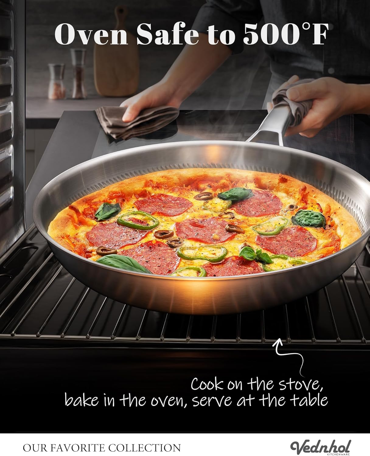 Titanium Pan, 12 Inch Pure Titanium Hammered Pro frying pan with Lid, 