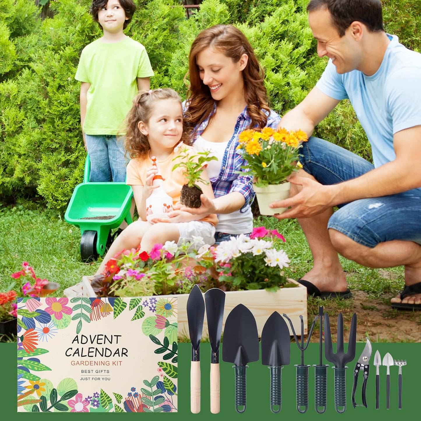 Advent Calendar 2025 for Adult Garden Set Tools for Pruning Gardens Christmas Gifts for Gardening Enthusiasts 24 Day Countdown for Women Men