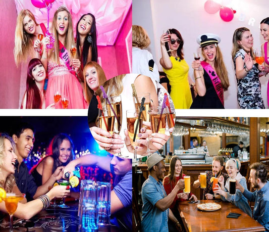 12 Pcs Drinking Drink for Bridal Shower Birthday Party Wedding Favor Decor Juice Home Kitchen Beer Bar Garden Supplies Tool Set H2