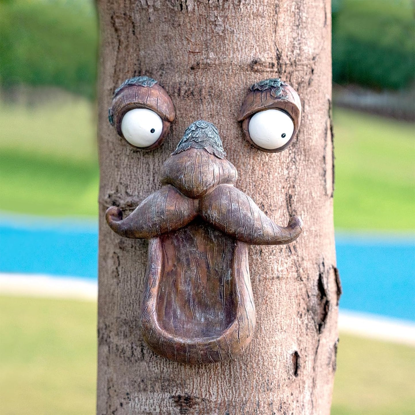Tree Face Bird Feeder, Tree faces Decor Outdoor, Tree Decorations Outdoor, Whimsical Decor for Tree Trunk Tree Stump, Garden Decor for Outside