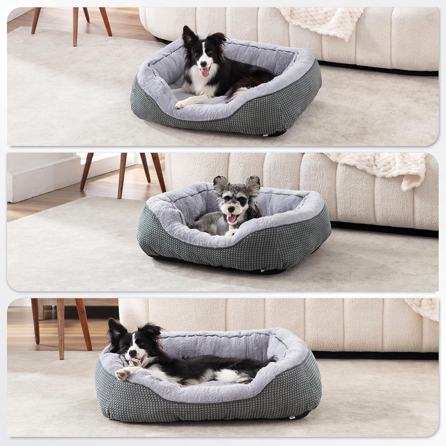 INVENHO Medium Dog Beds for Medium Dogs Washable, Rectangle Dog Bed Me