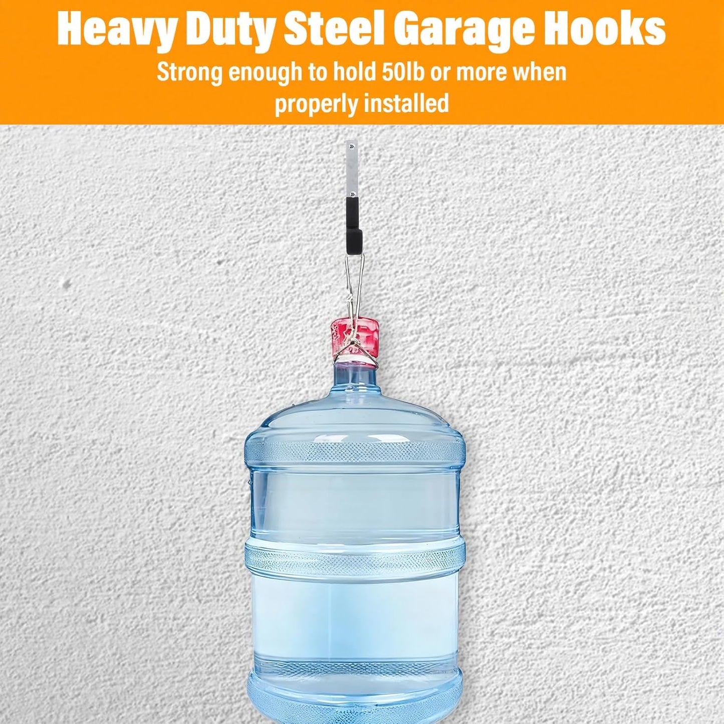 4 Pcs Heavy Duty Garage Hooks, Stainless Steel Wall Mount Utility Hooks Storage Tool Holder Hanger Organizer for Garden Hose, Ladder, Bike