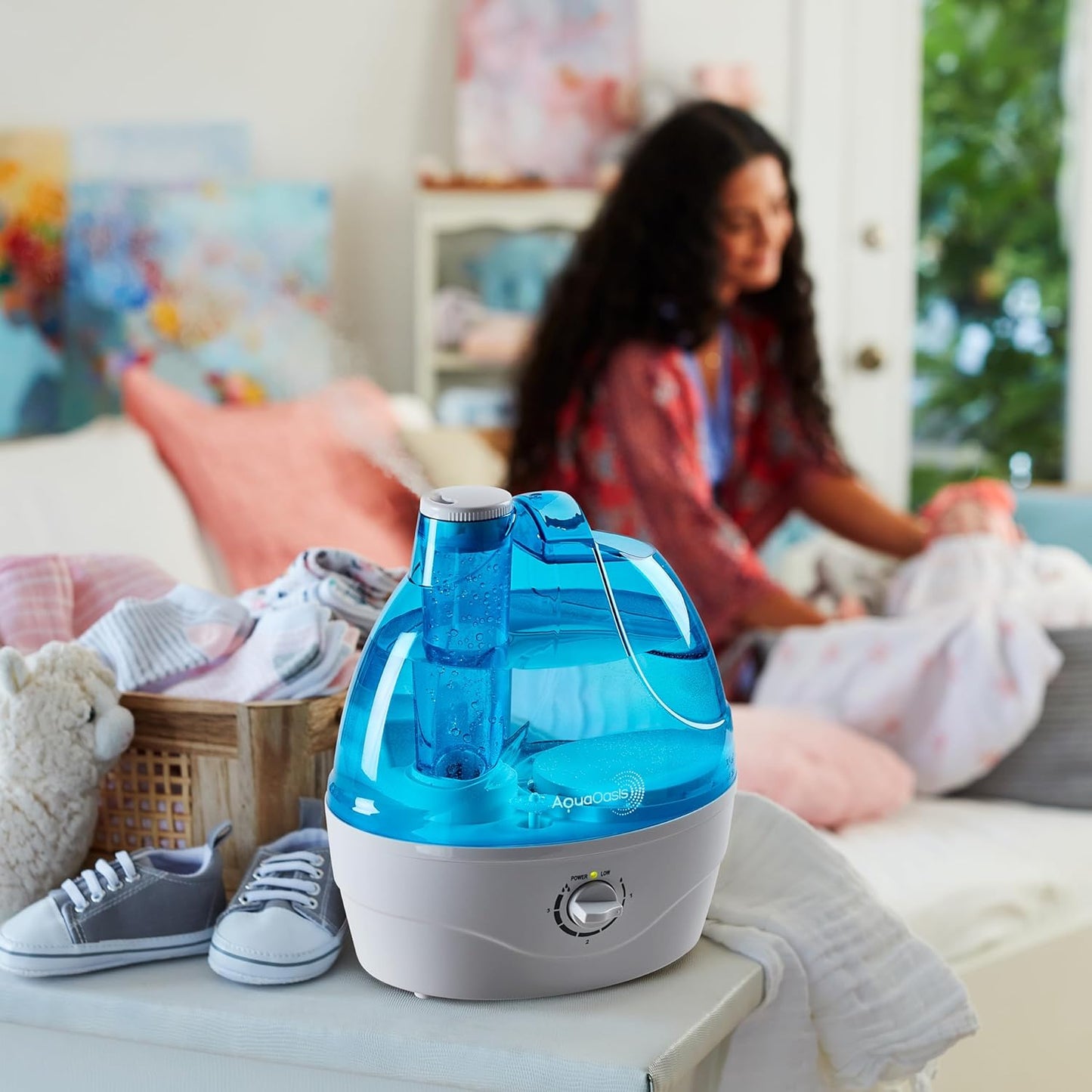 AquaOasis® Cool Mist Humidifier (2.2L Water Tank) Quiet Ultrasonic Hum