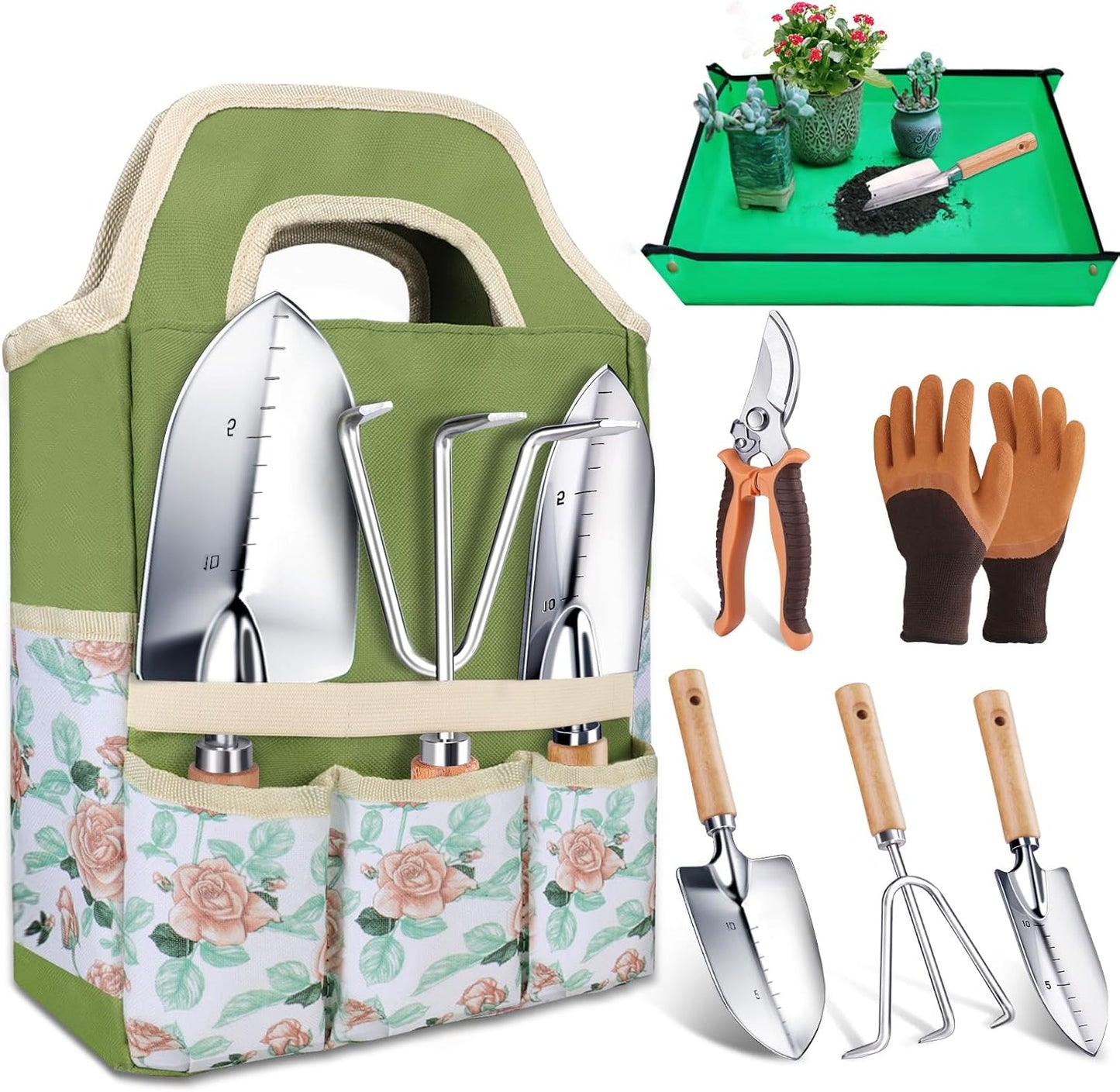 Kynup Garden Tools, 7 Piece Gardening Gift for Women, Gardening Tool K