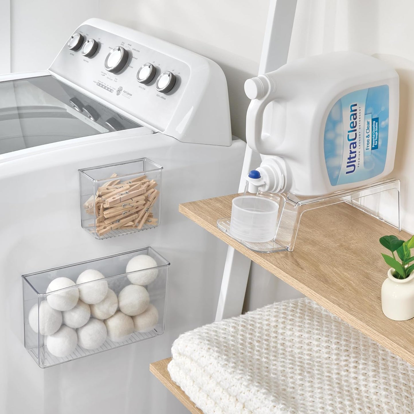 iDesign Laundry Detergent Holder, Liquid Detergent Stand for Laundry R