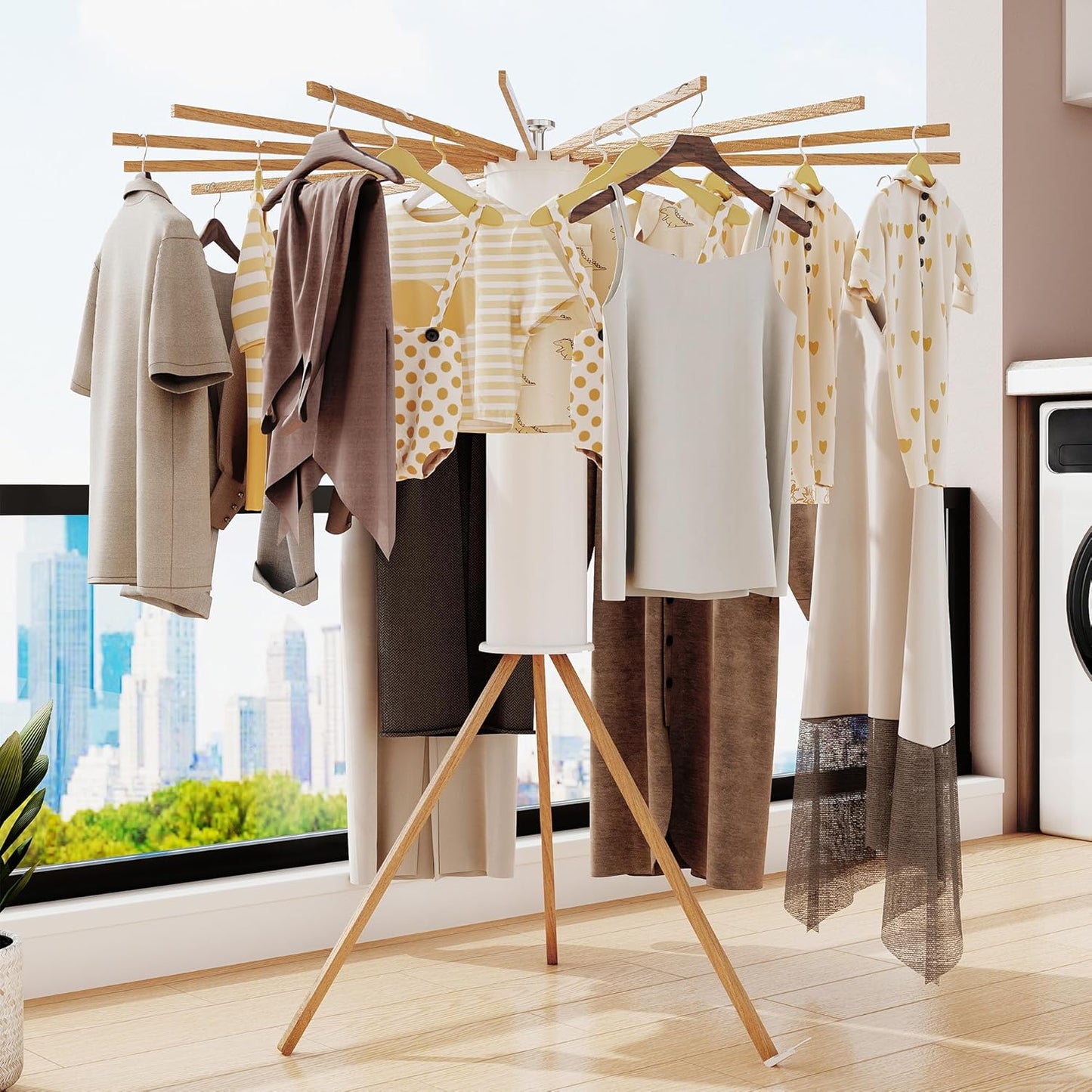 Clothes Drying Rack Tripod,Drying Rack Clothing,Laundry Drying Rack,Fl