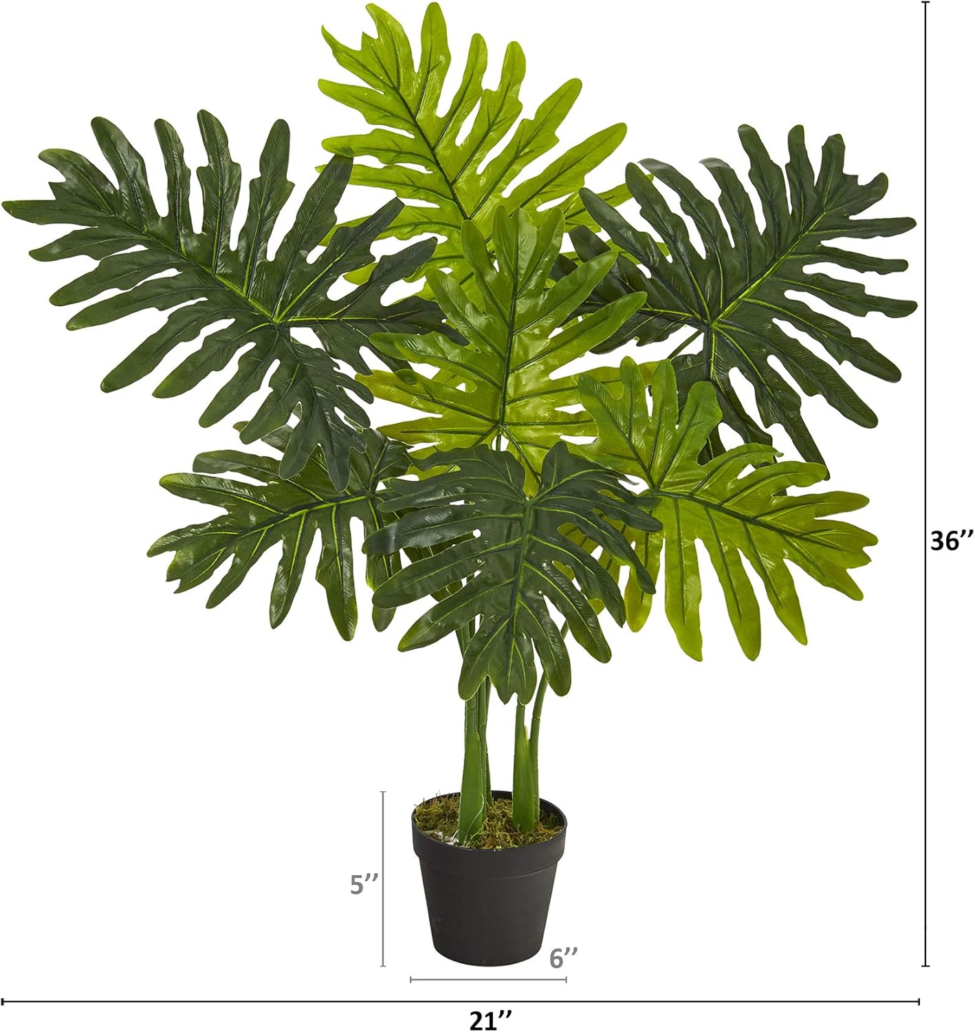 Nearly Natural 3ft. Philodendron Artificial Plant (Real Touch)