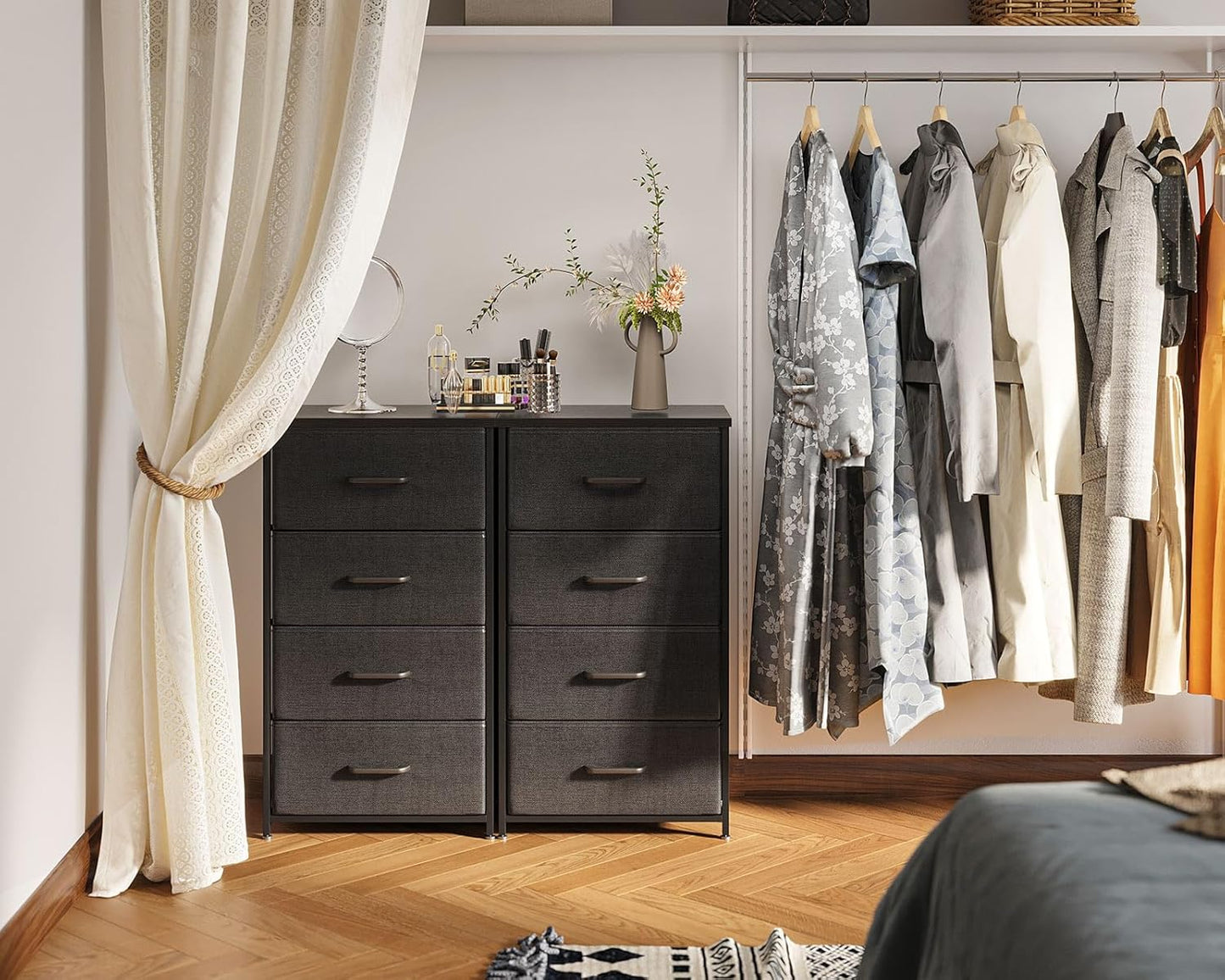 AODK Dresser for Bedroom with 4 Storage Drawers, Small Dressers Chest 