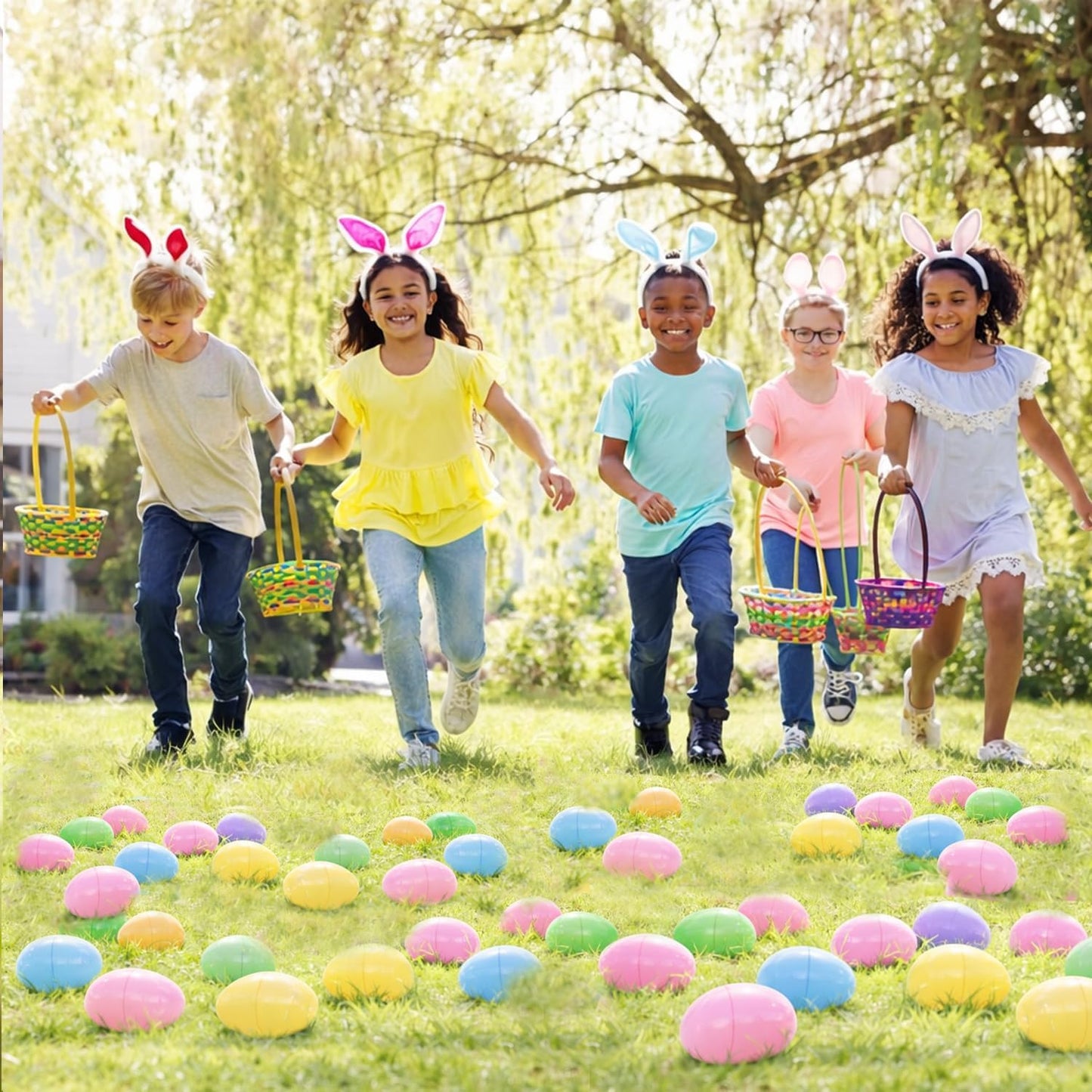 GiftExpress Pastel Color Easter Eggs - 50 Piece Assorted Bulk 2.3" x 1