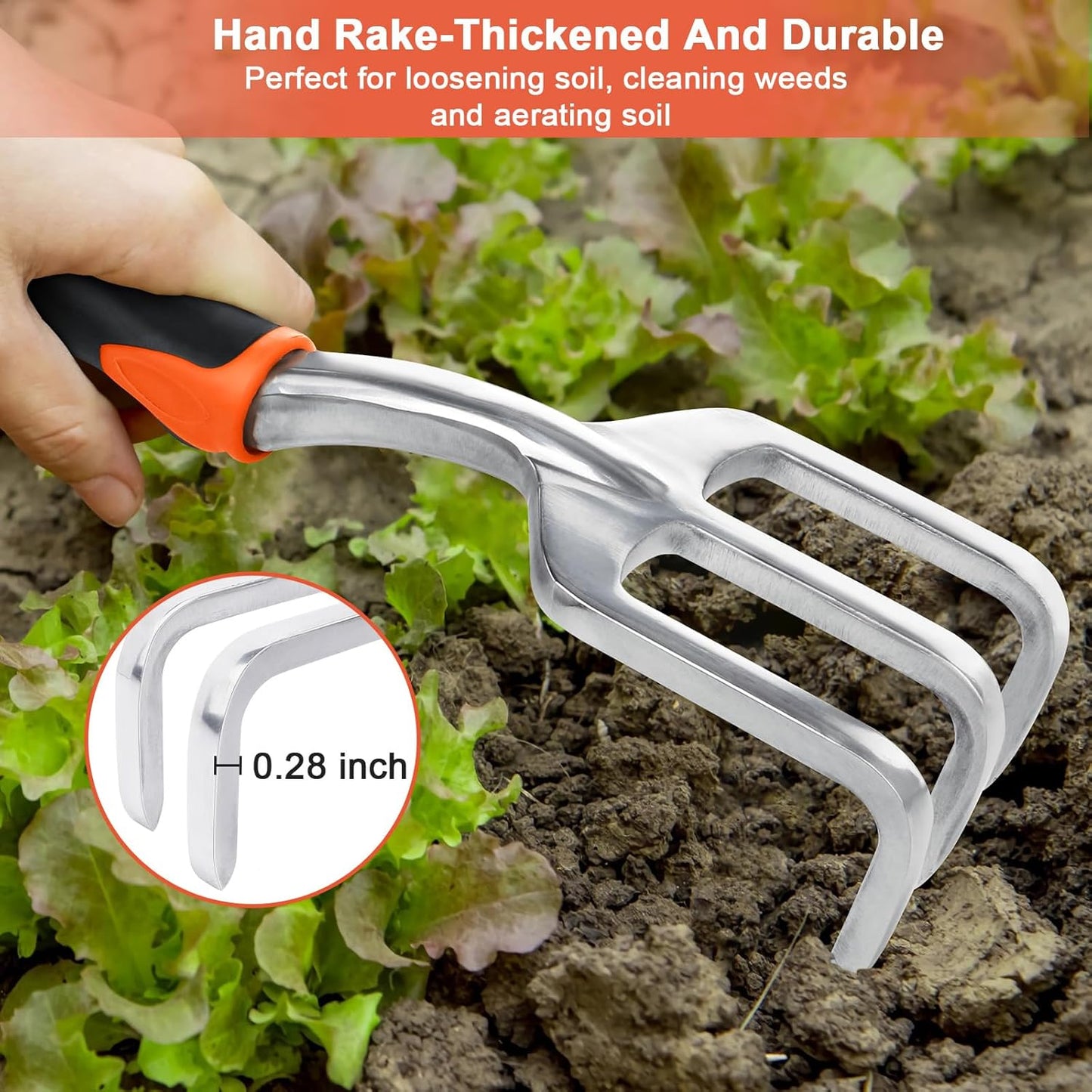 Garden Tools Set, 3 Pack Heavy Duty Gardening Tools Set Include Garden