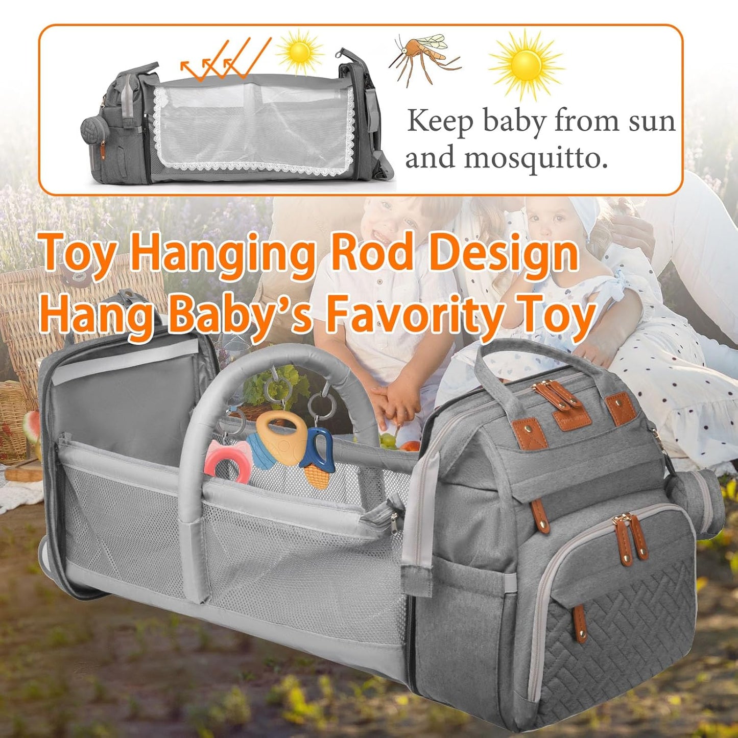 Baby Diaper Bags with Changing Station, Waterproof Diaper Bag Backpack