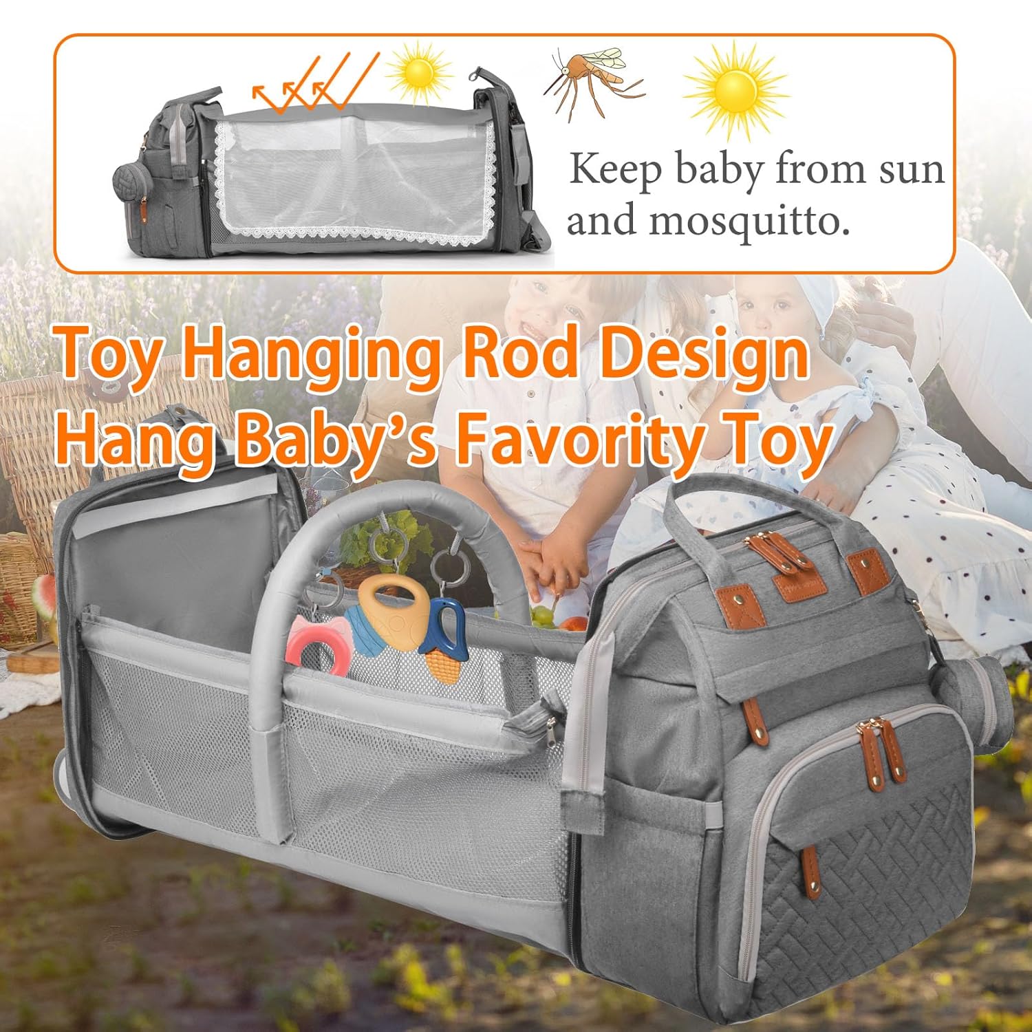 Baby Diaper Bags with Changing Station, Waterproof Diaper Bag Backpack