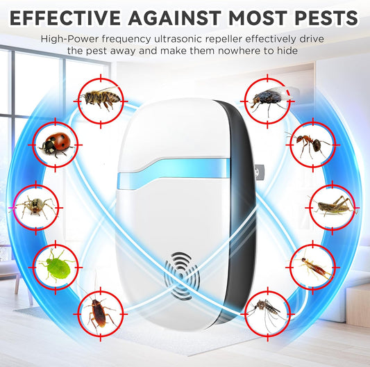 (2026 Upgraded) Ultrasonic Insect & Pest Indoor Repeller - Stronger Dr