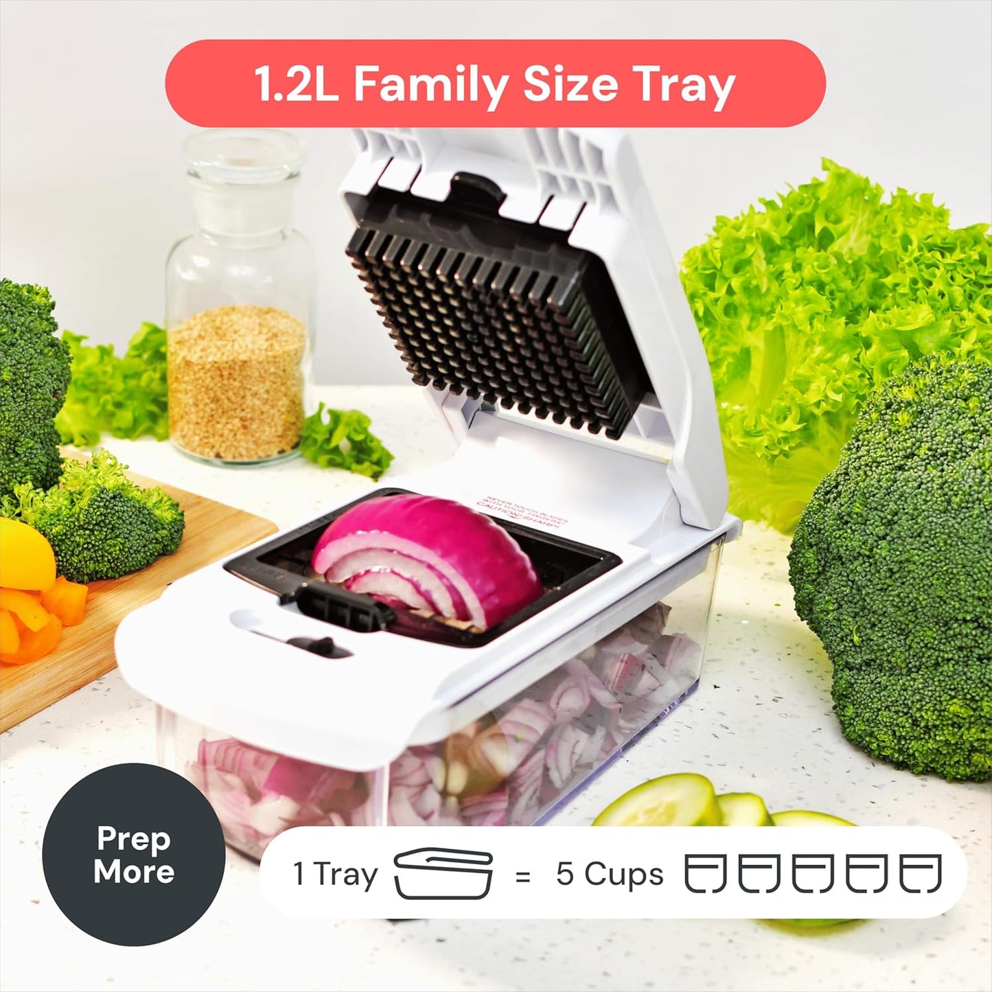 Fullstar The Original Pro Chopper - Vegetable Chopper and Spiralizer, 
