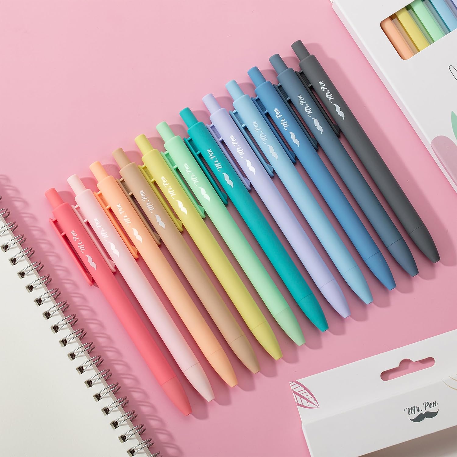 Mr. Pen- Retractable Gel Pens, 12 Pack, Fast Dry, Gel Pens Fine Point 