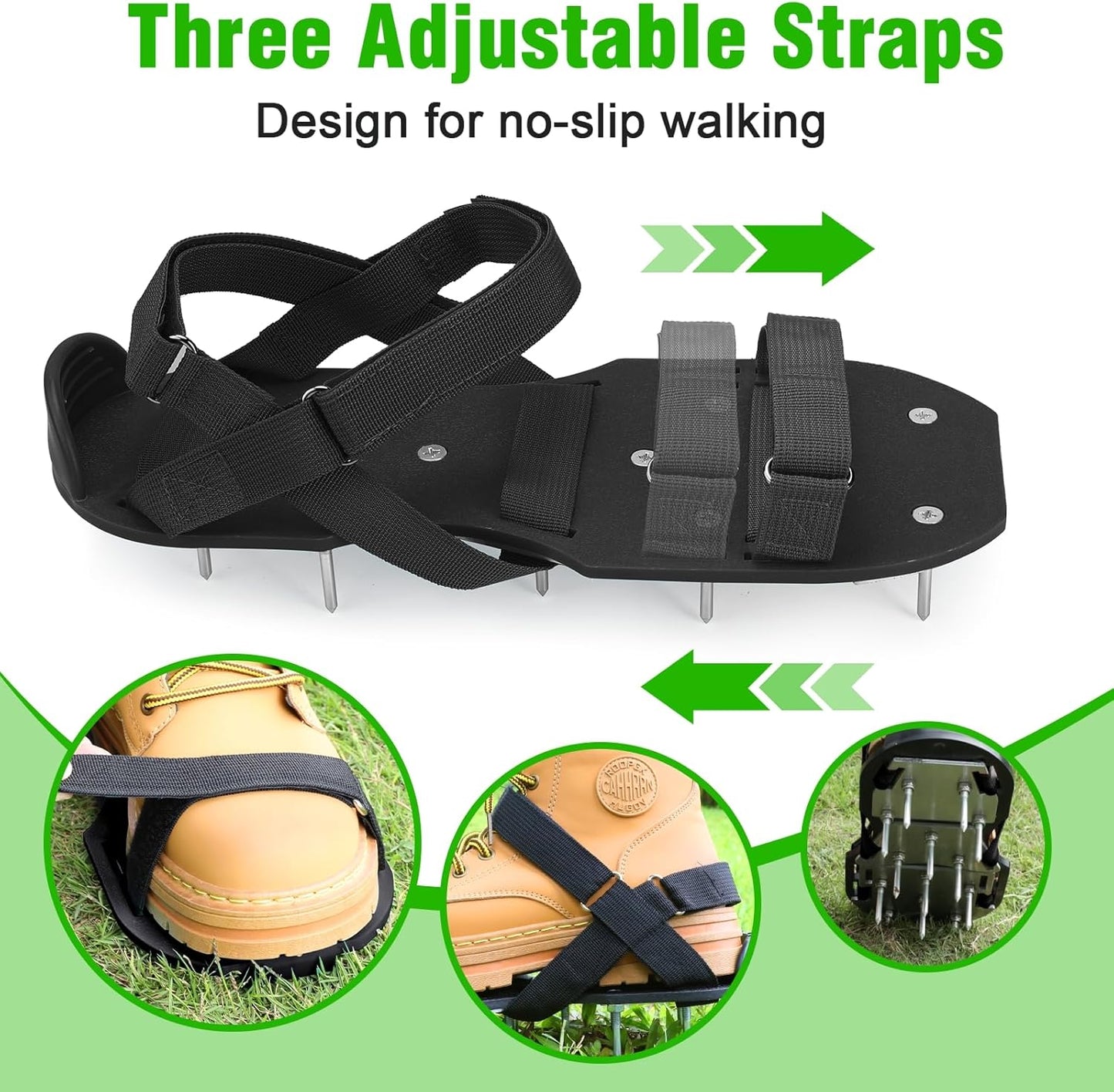 Lawn Aerator Shoes for Grass - Pre-Assembled Grass Aerator Shoes for L