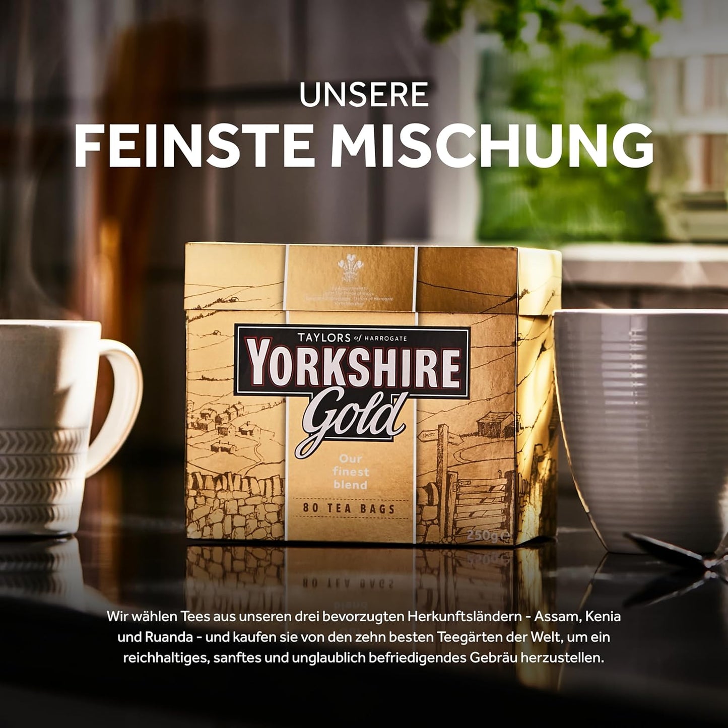 Yorkshire Tea, Gold, Pillow Tea Bags, 160 Count (Pack of 1), Premium B