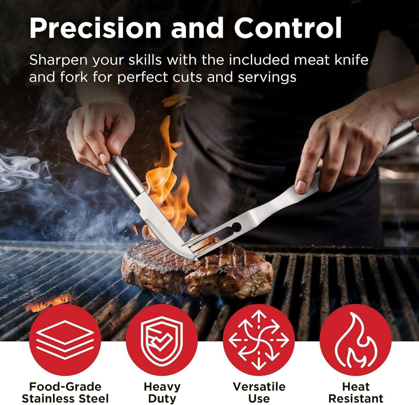 Kaluns Grilling Accessories, Dad Gifts for Fathers Day, Heavy Duty Sta