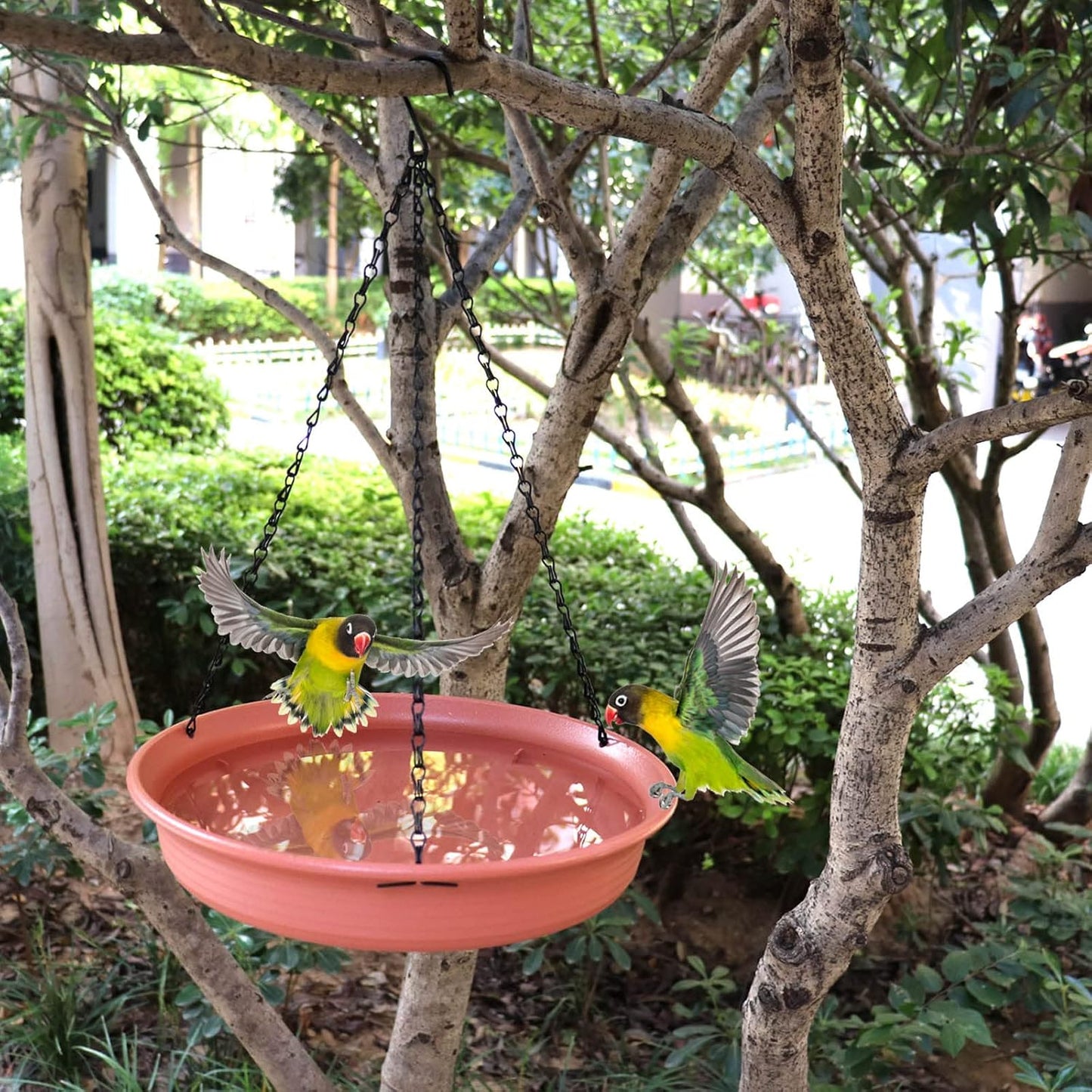 Together-life 12 Inch Hanging Bird Bath, Outdoor Bird Drinking Station